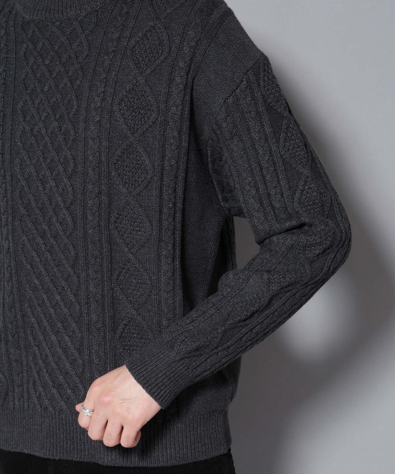 コットンMIXバルキーケーブルニット 6726122211