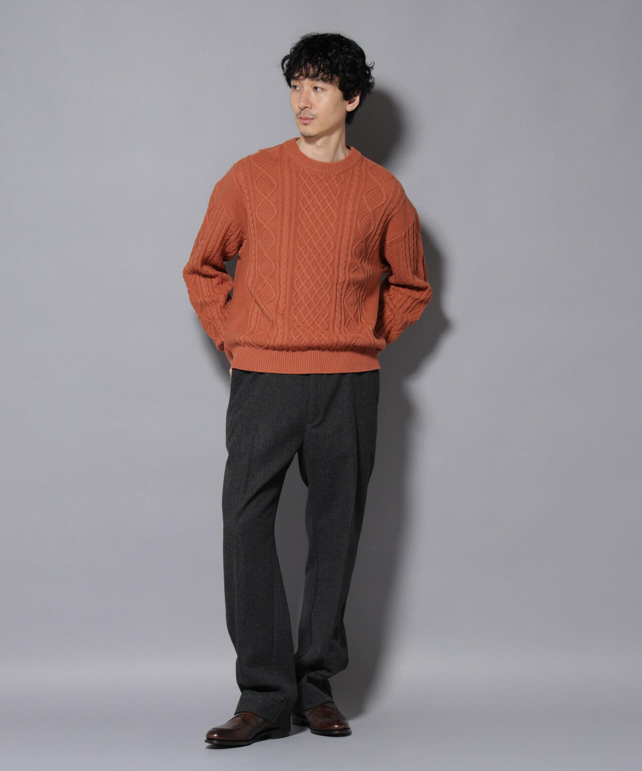 コットンMIXバルキーケーブルニット 6726122211