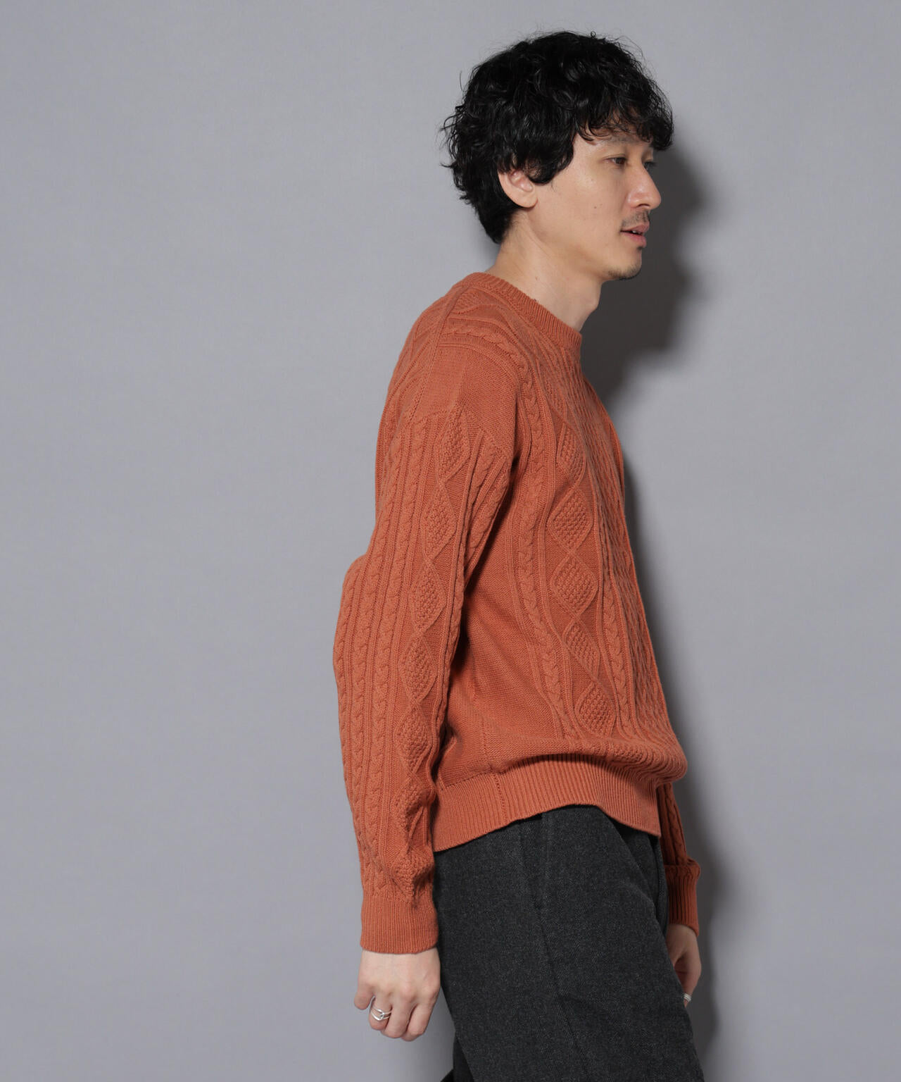 コットンMIXバルキーケーブルニット 6726122211