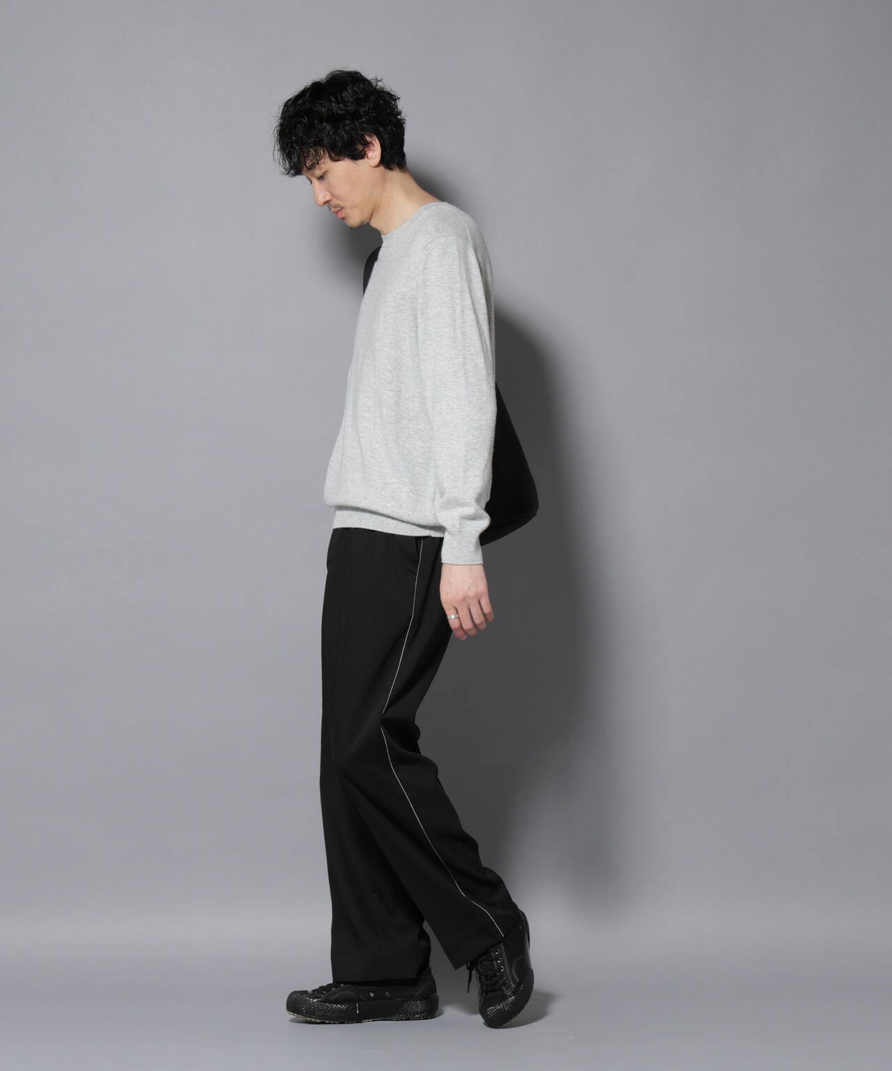 カシミヤミックスクルーネックニット 6726122212