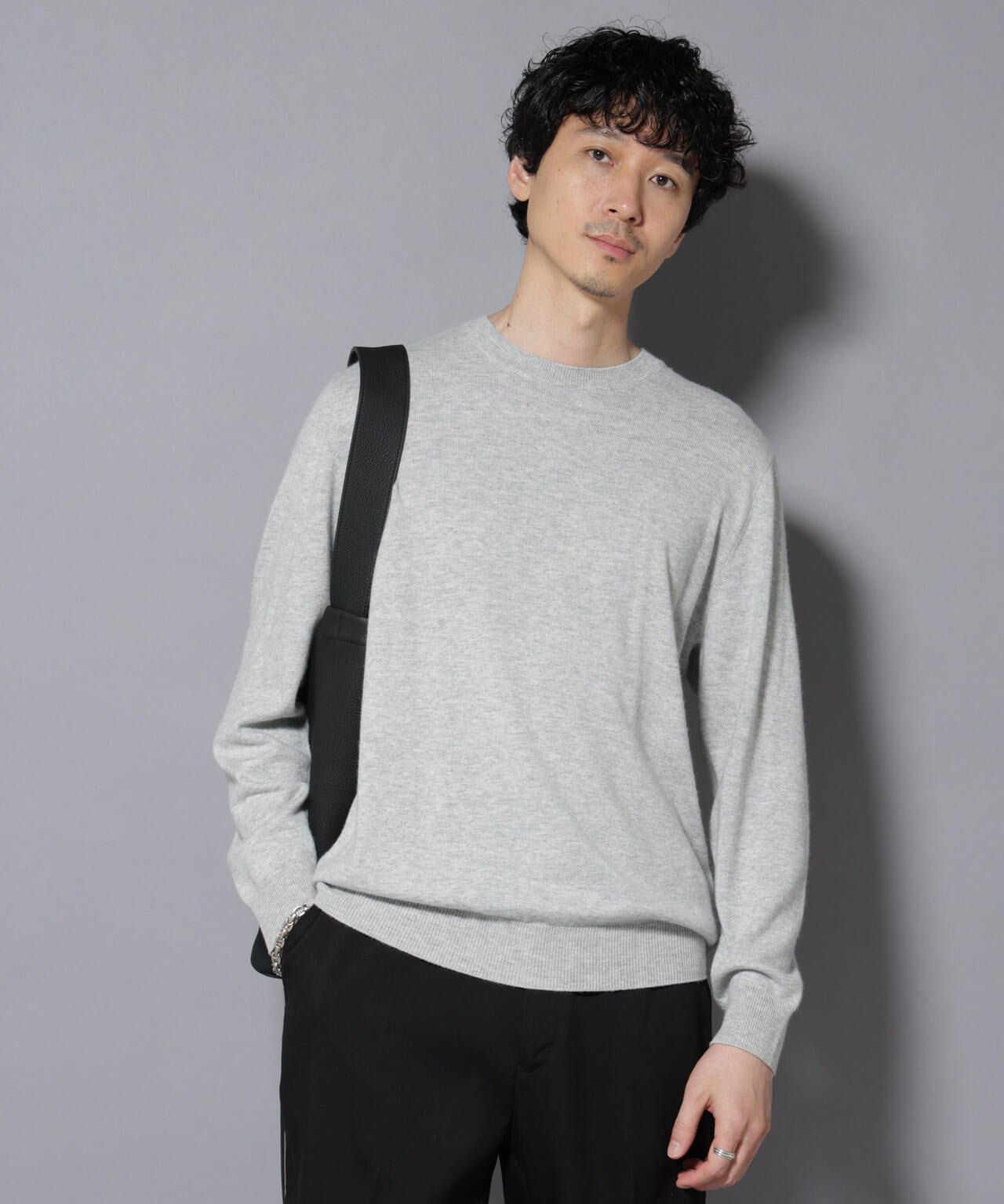 カシミヤミックスクルーネックニット 6726122212