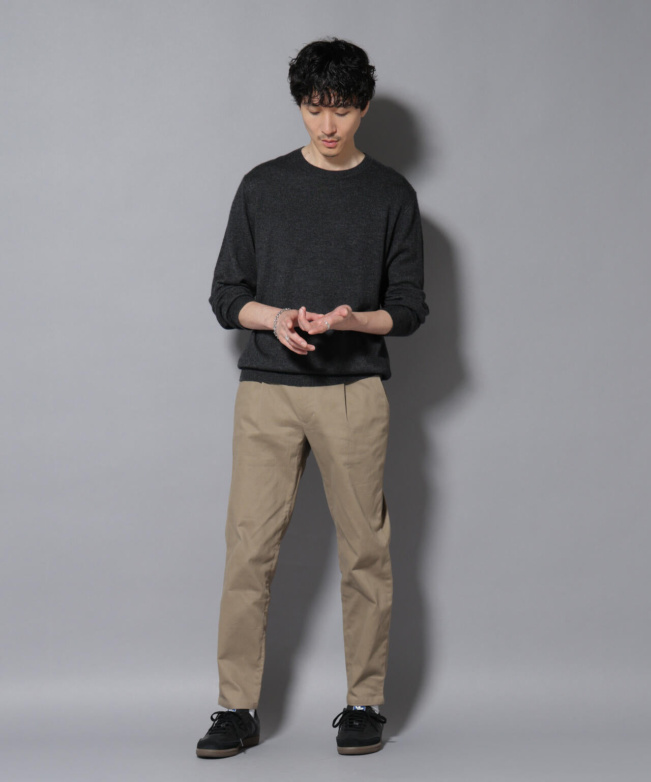 カシミヤミックスクルーネックニット 6726122212