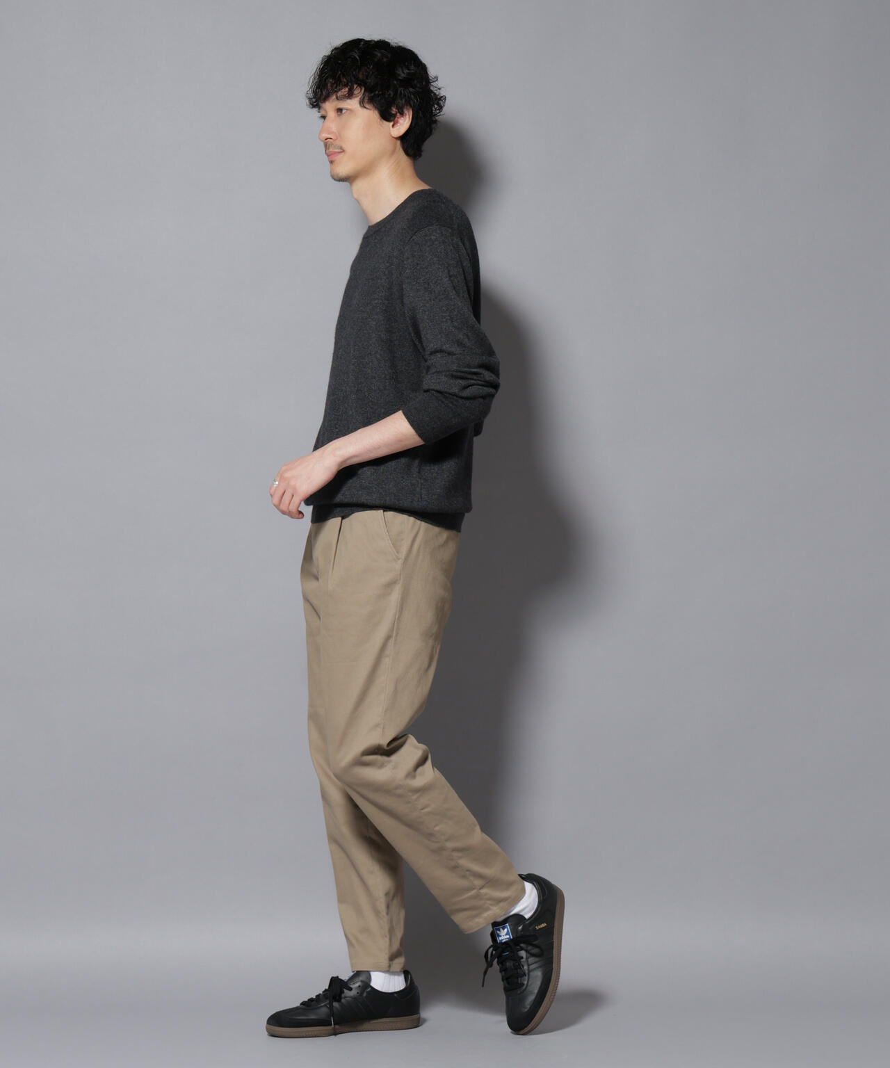 カシミヤミックスクルーネックニット 6726122212