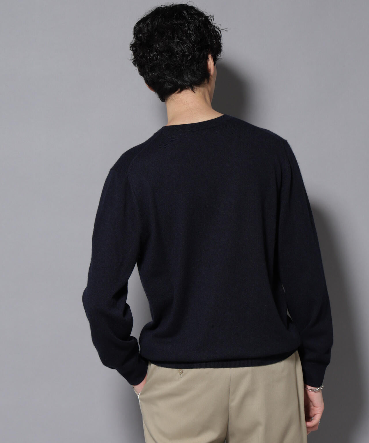 カシミヤミックスクルーネックニット 6726122212