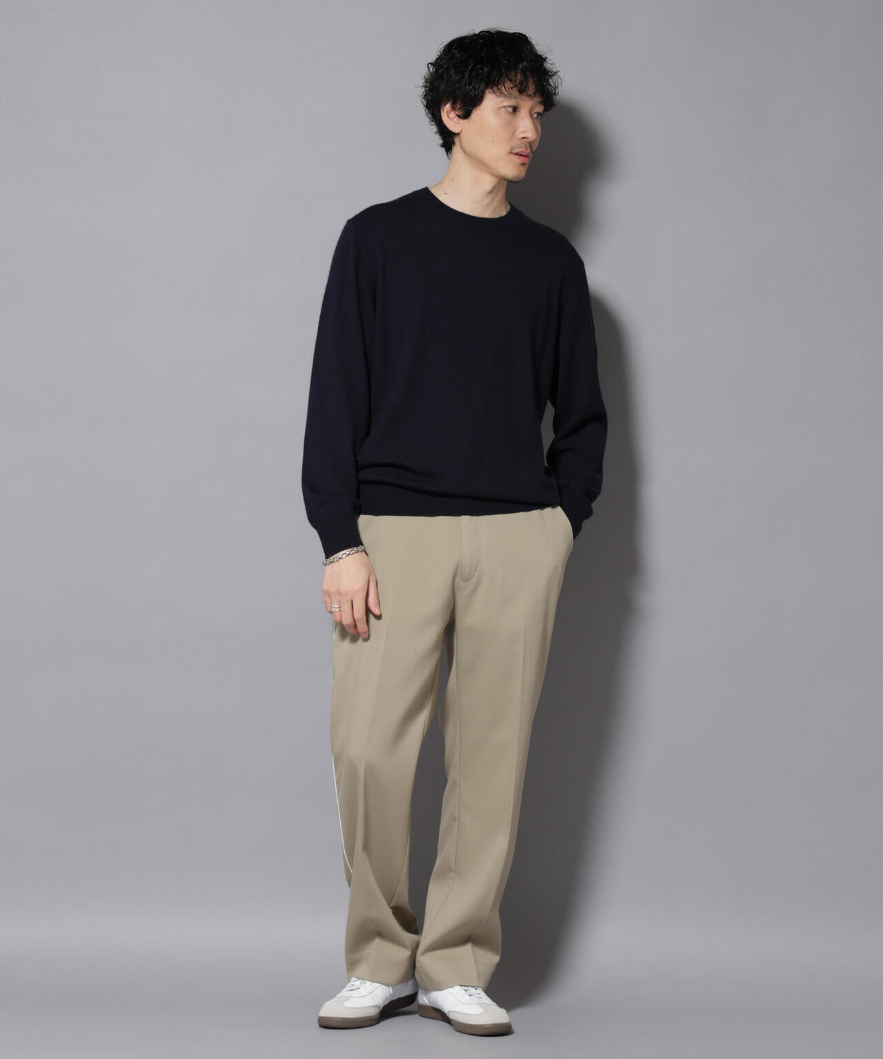 カシミヤミックスクルーネックニット 6726122212