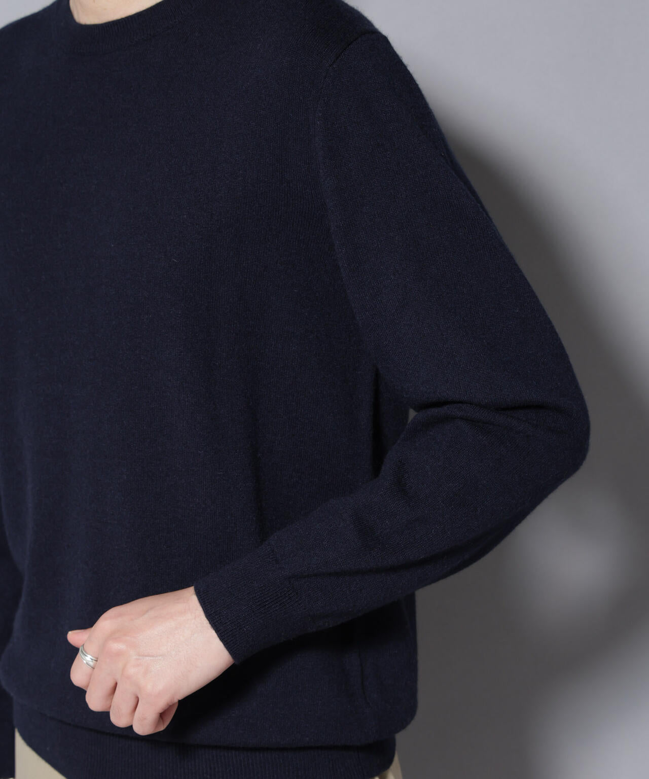 カシミヤミックスクルーネックニット 6726122212