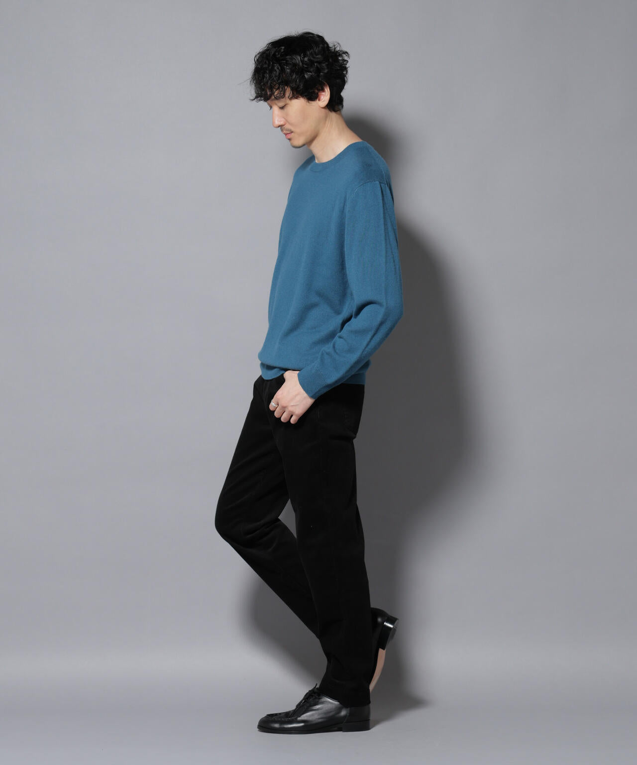 カシミヤミックスクルーネックニット 6726122212