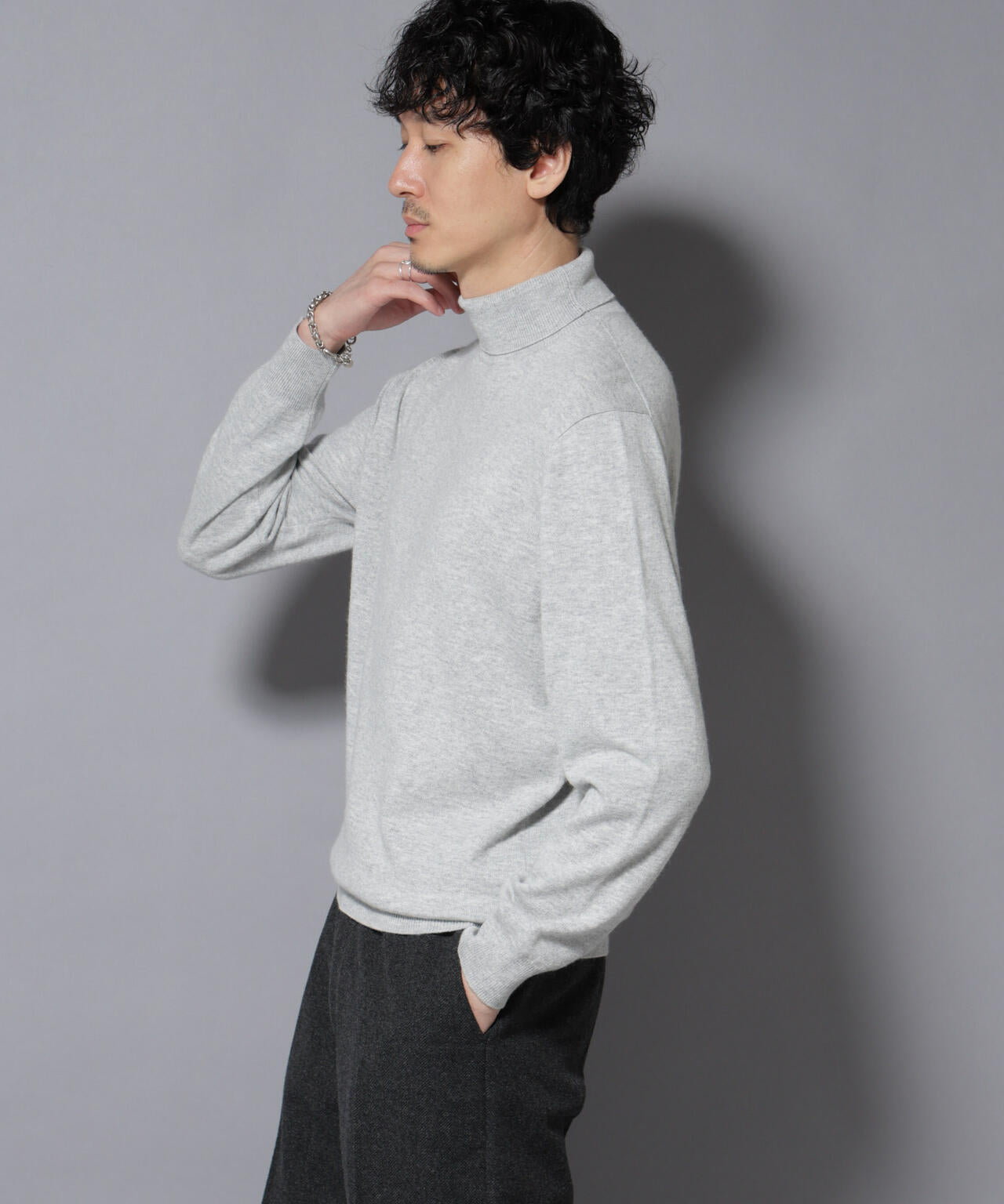 カシミヤミックスタートルネックニット 6726122213