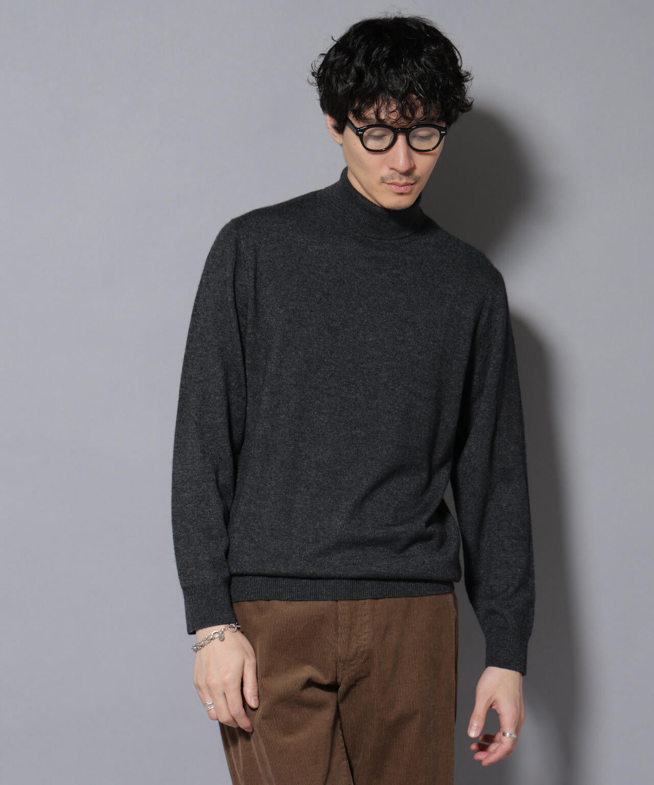 カシミヤミックスタートルネックニット 6726122213