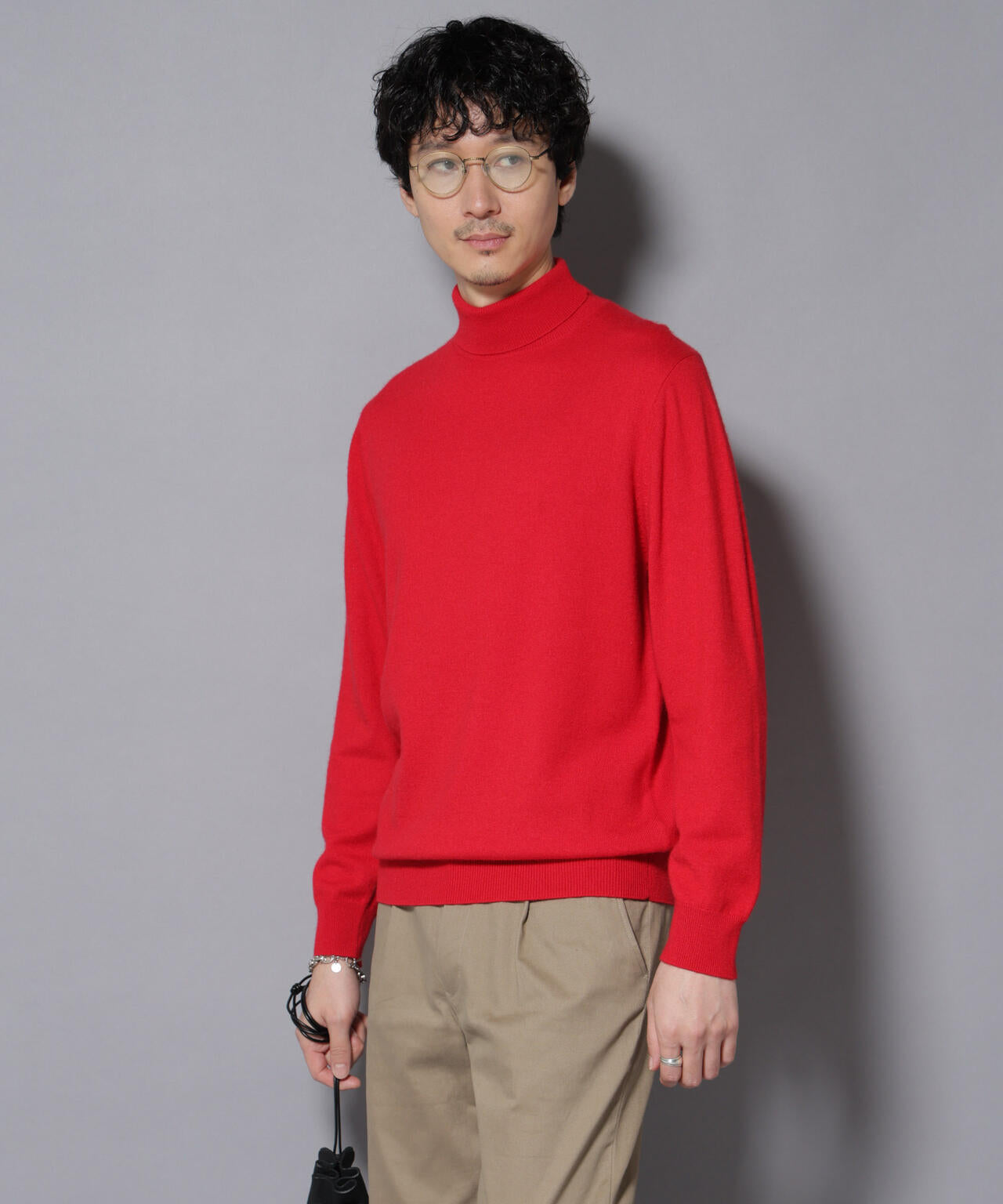 カシミヤミックスタートルネックニット 6726122213