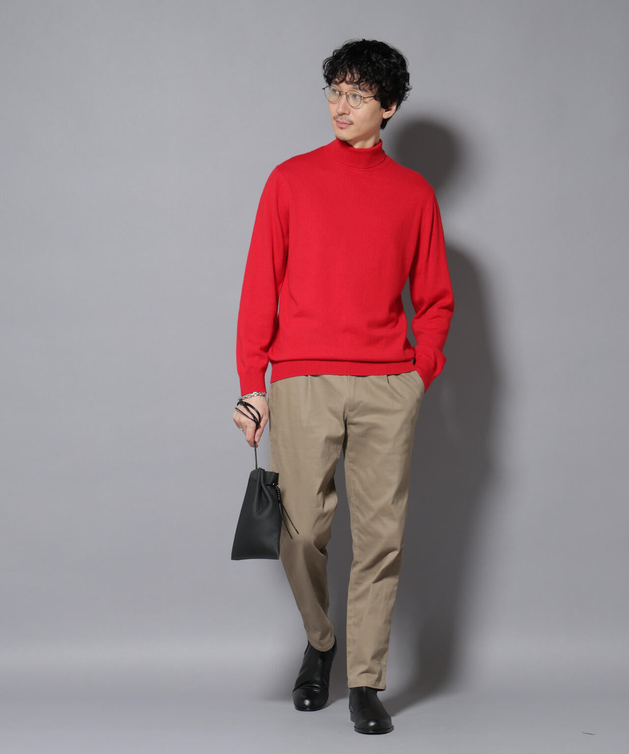 カシミヤミックスタートルネックニット 6726122213