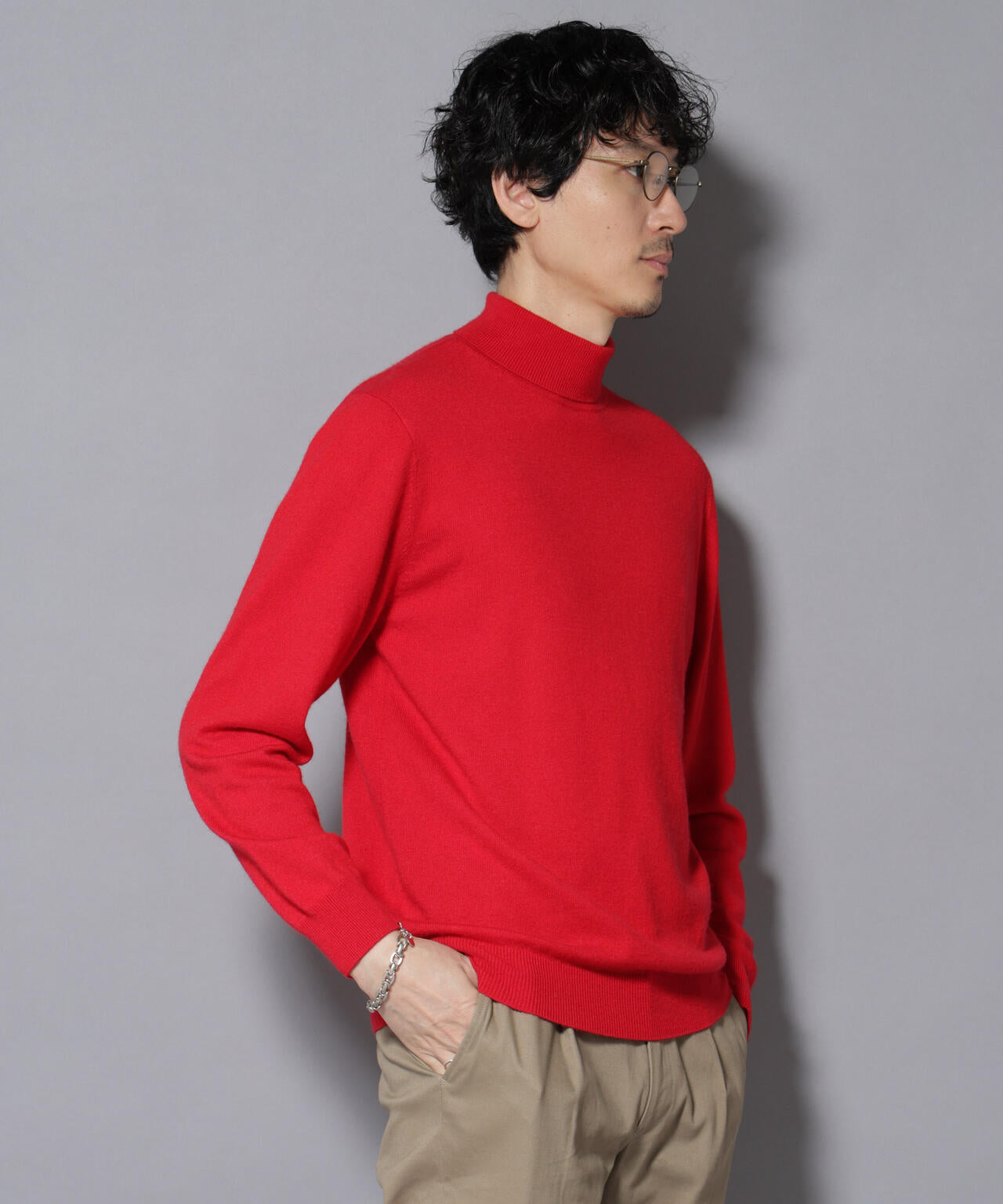 カシミヤミックスタートルネックニット 6726122213