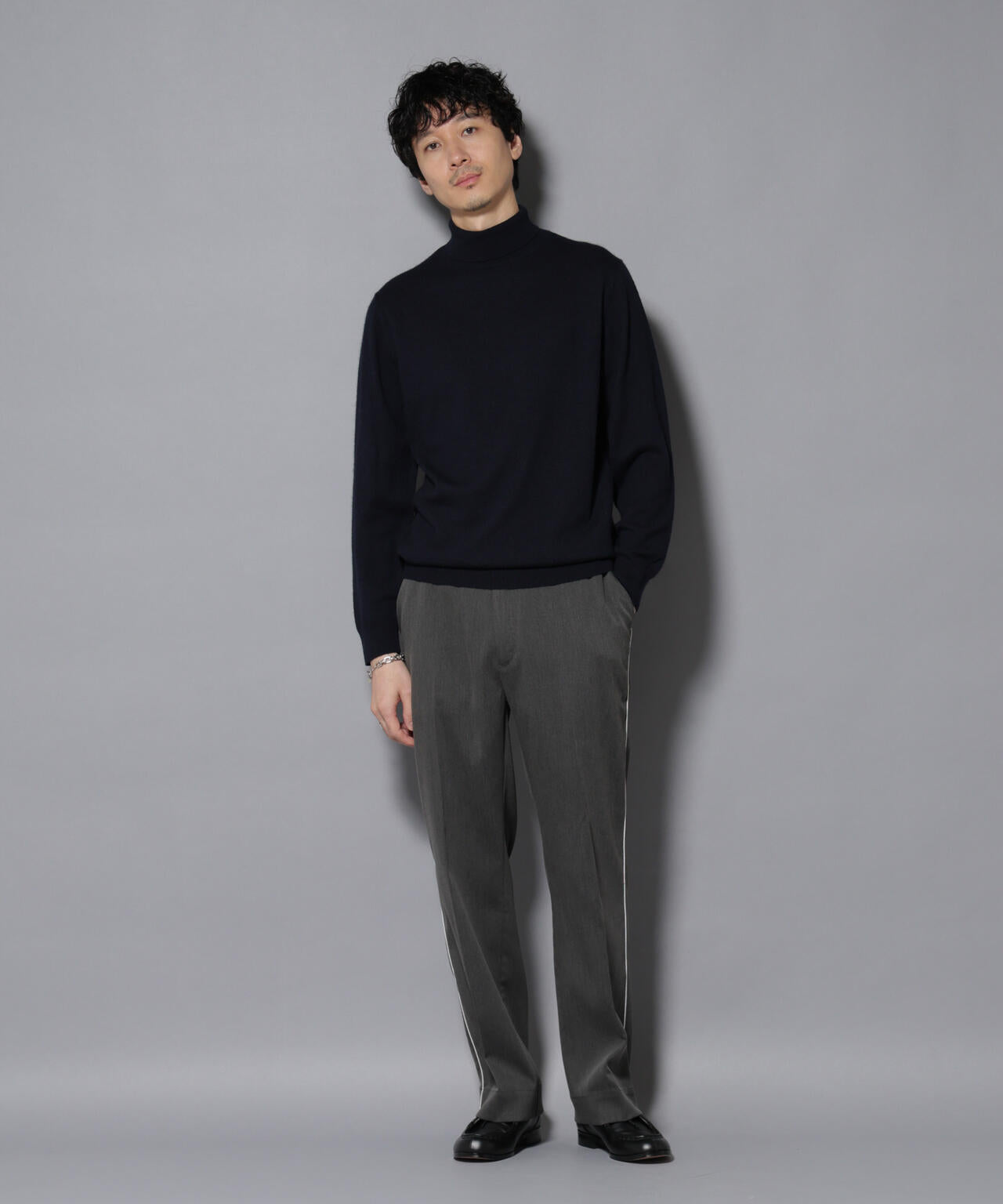 カシミヤミックスタートルネックニット 6726122213