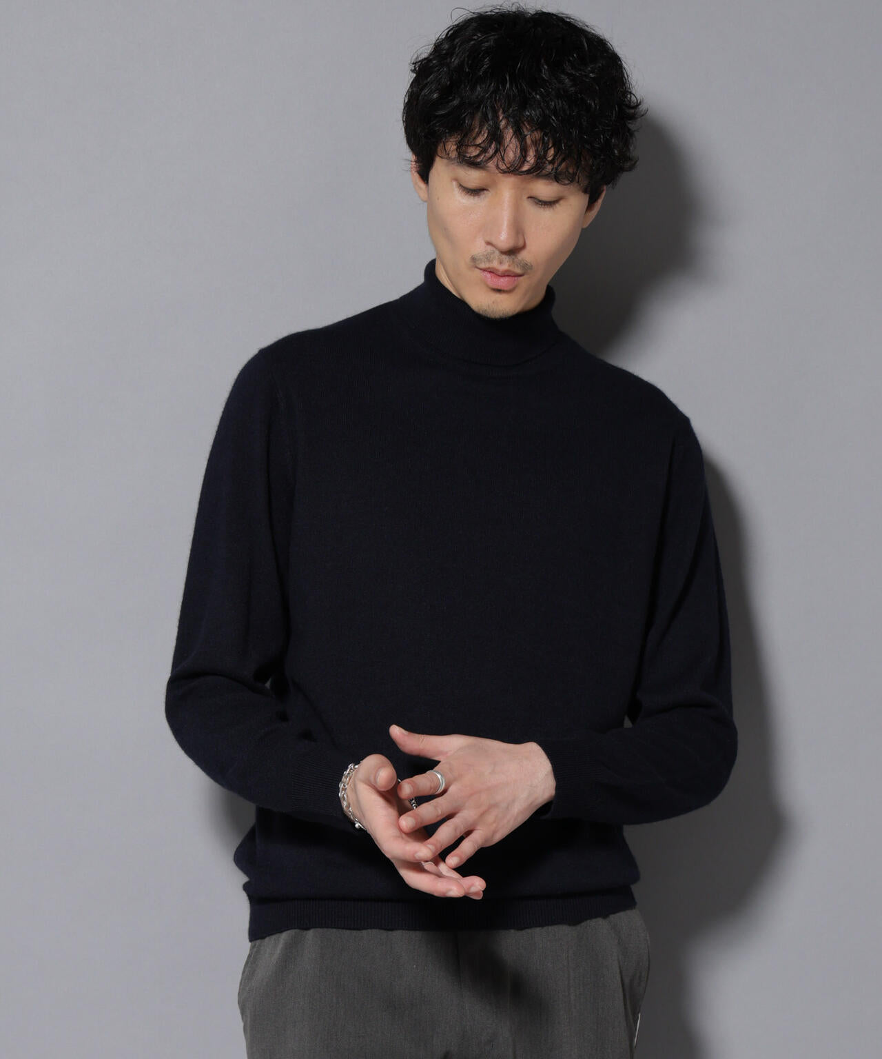 カシミヤミックスタートルネックニット 6726122213