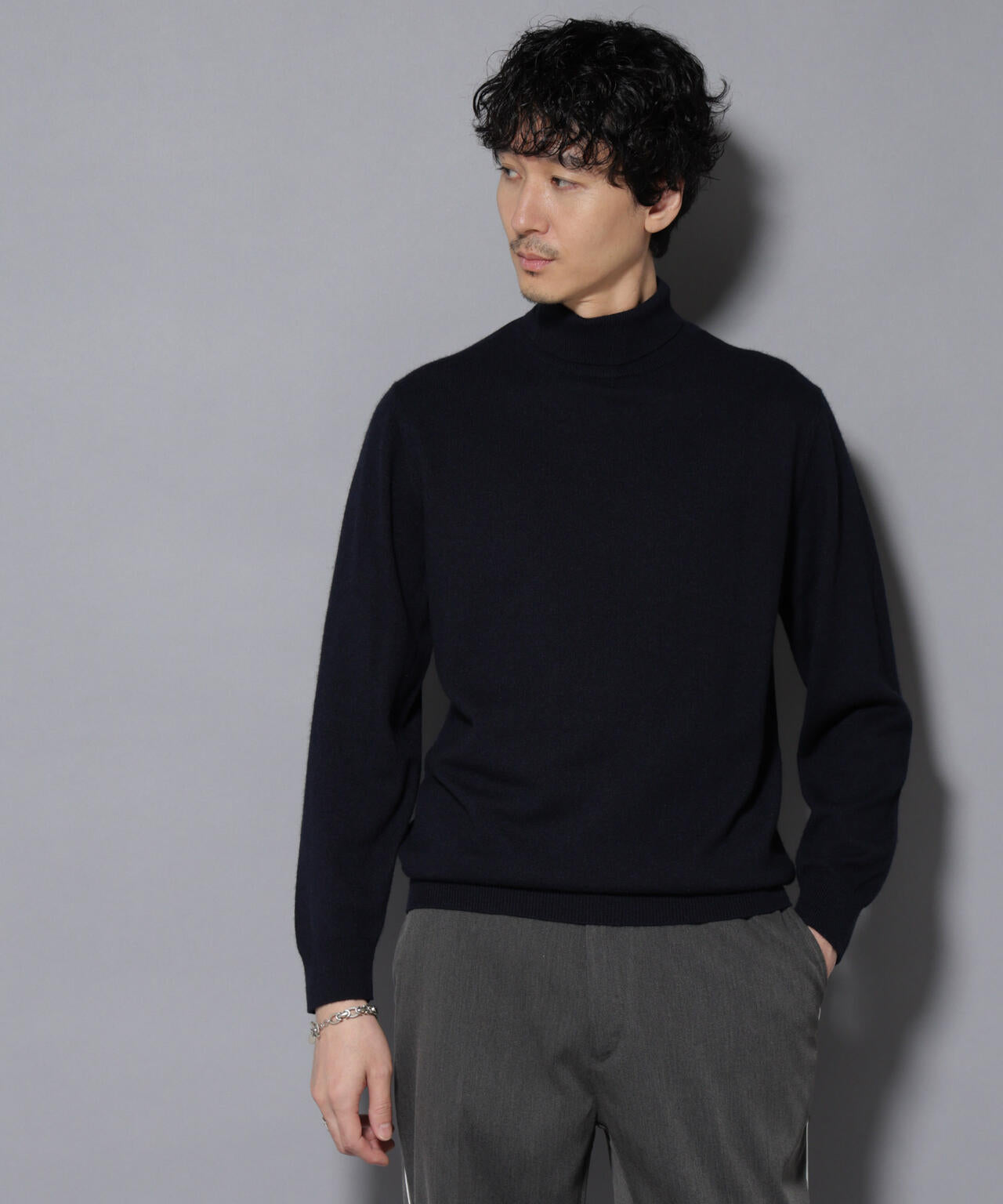 カシミヤミックスタートルネックニット 6726122213