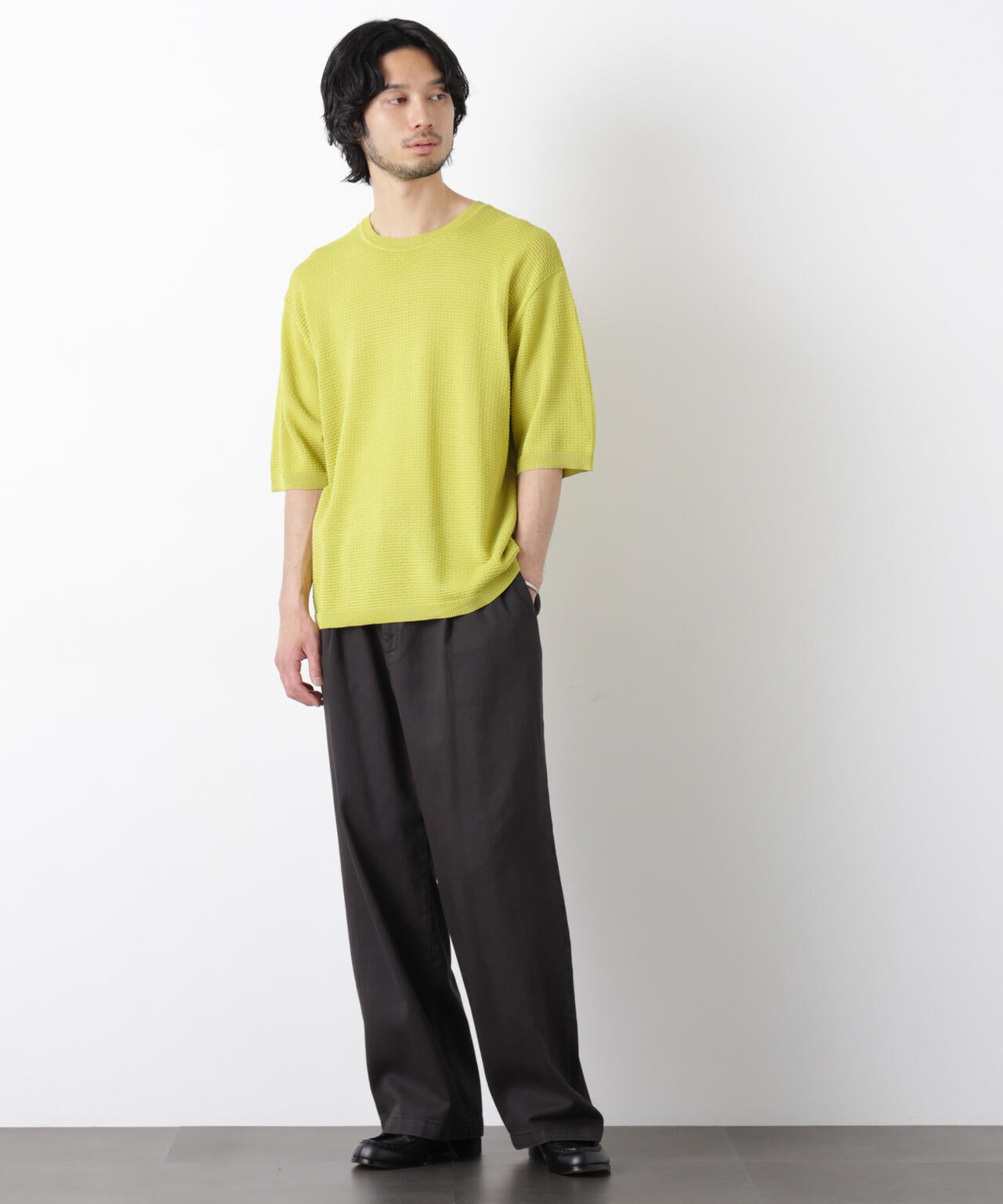 エアリードレープ ニットTシャツ 半袖 6726122215