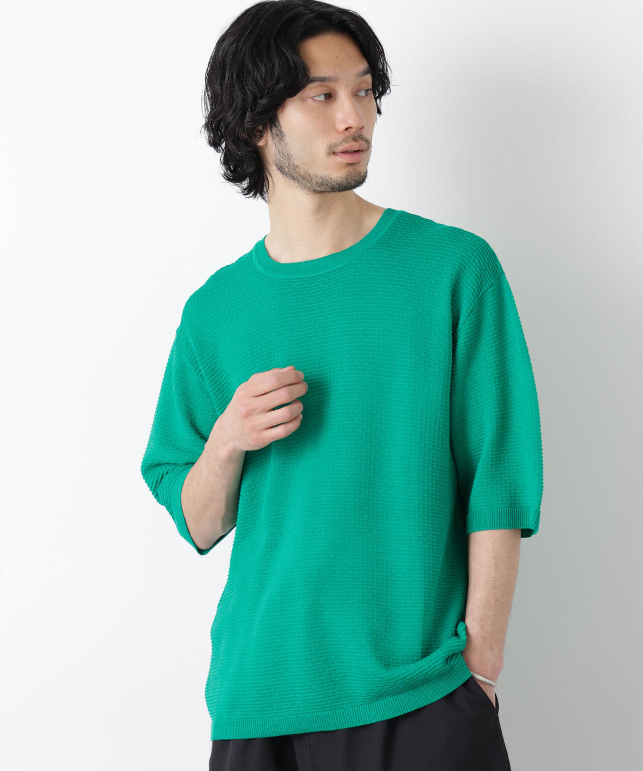 エアリードレープ ニットTシャツ 半袖 6726122215