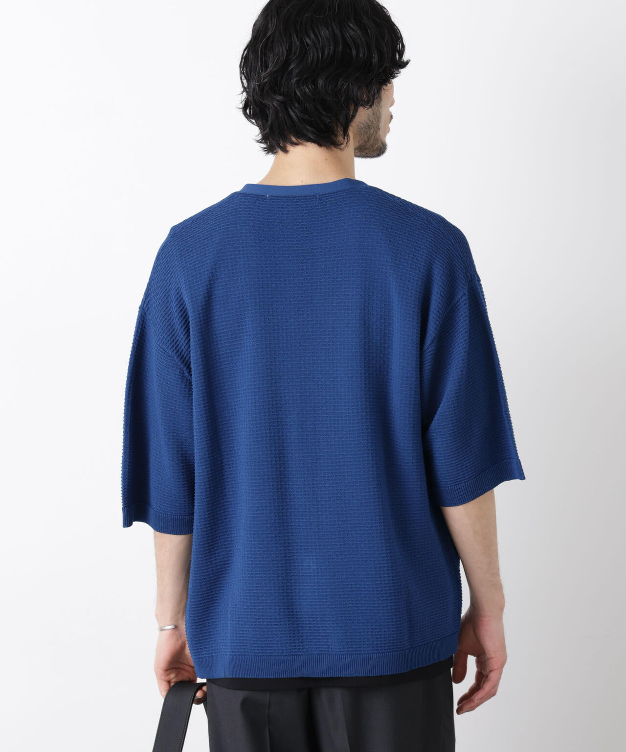 エアリードレープ ニットカーディガン 5分袖 6726122216