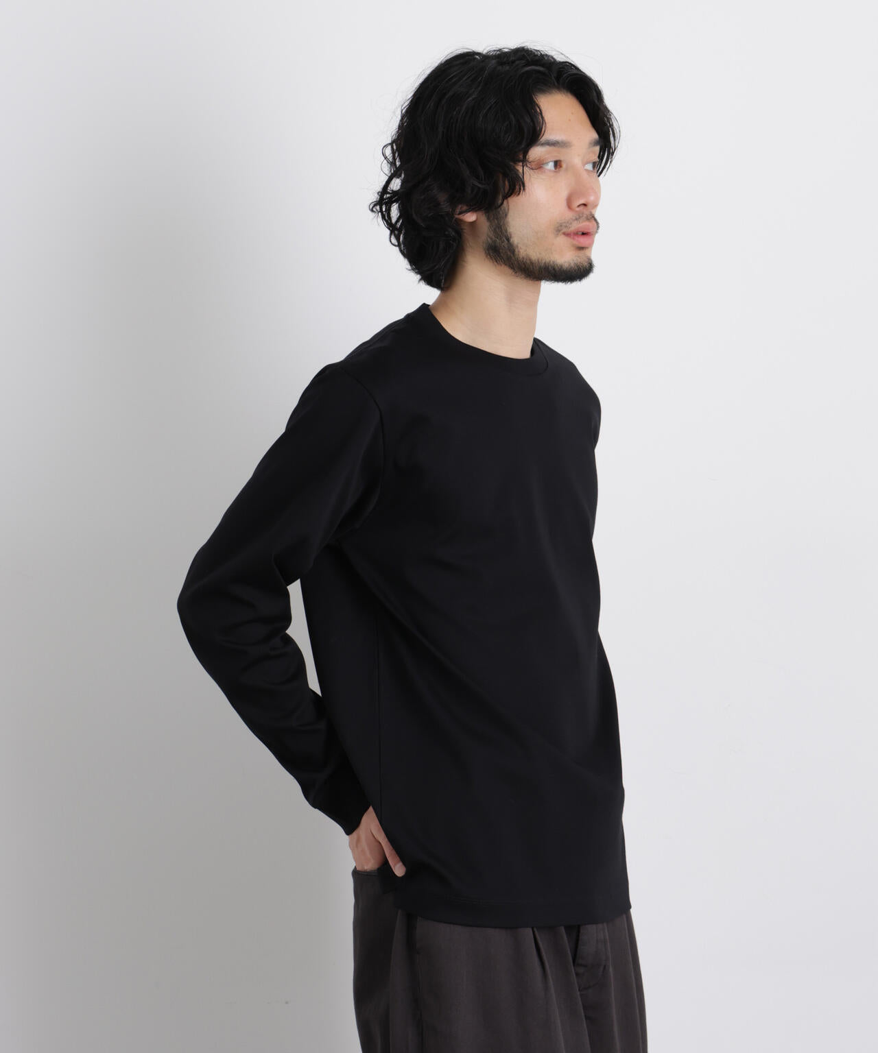 アンチスメルクルーネックTシャツ 長袖 6726123201