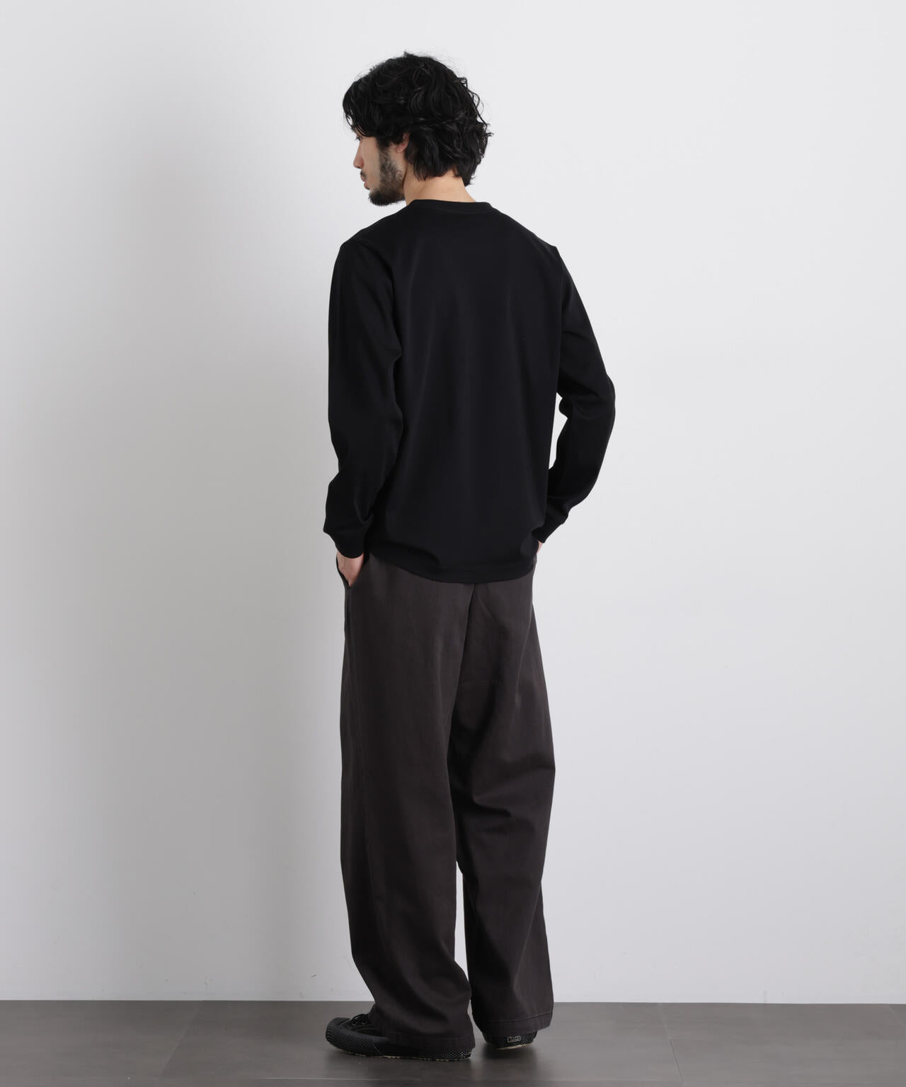 アンチスメルクルーネックTシャツ 長袖