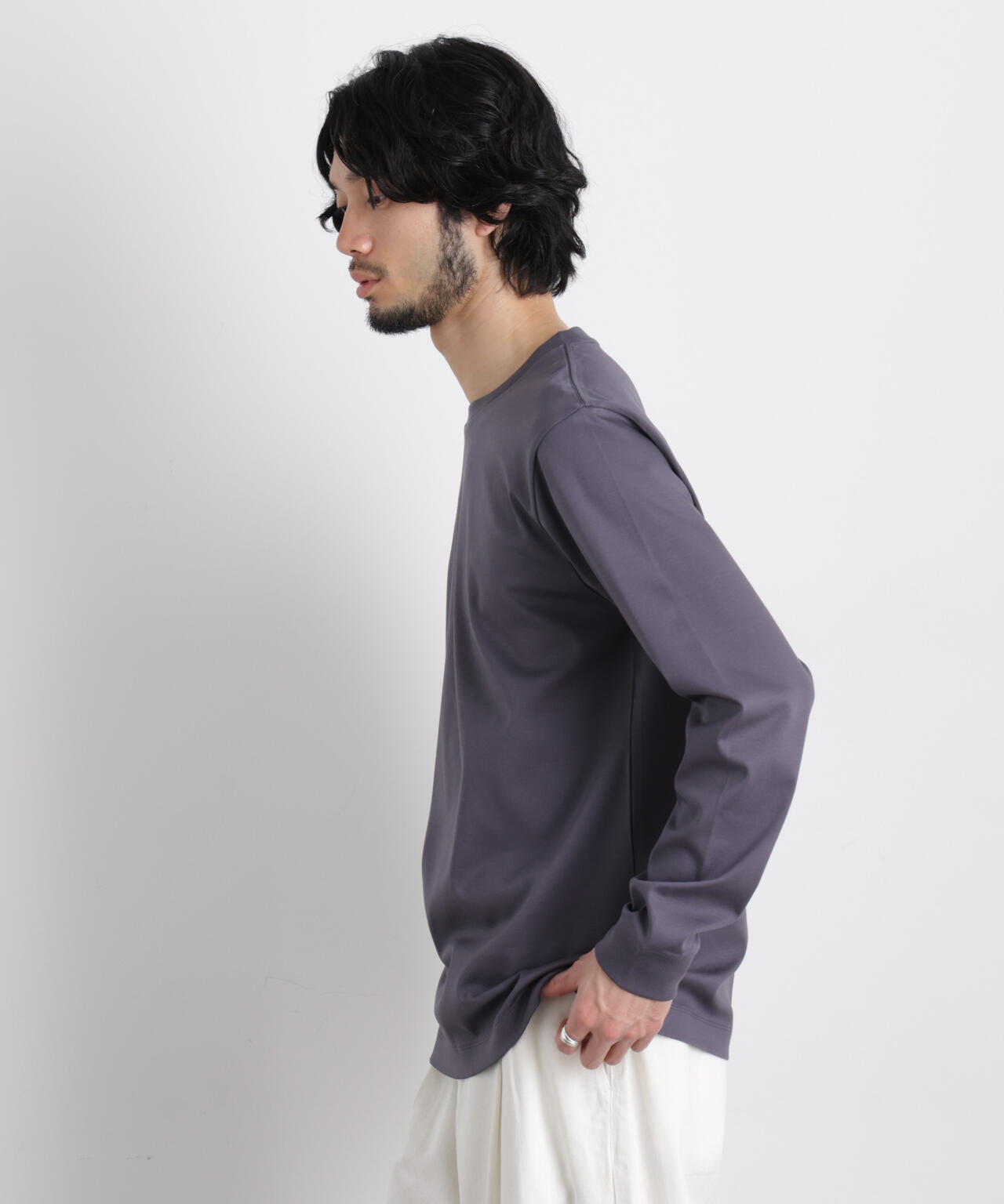 アンチスメルクルーネックTシャツ 長袖 6726123201