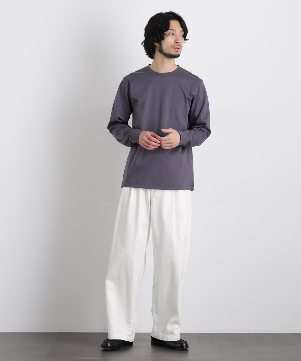 アンチスメルクルーネックTシャツ 長袖 6726123201