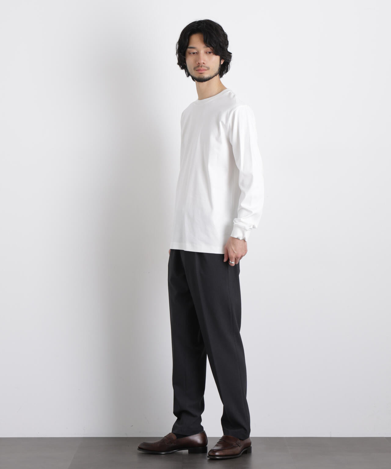 アンチスメルクルーネックTシャツ 長袖 6726123201