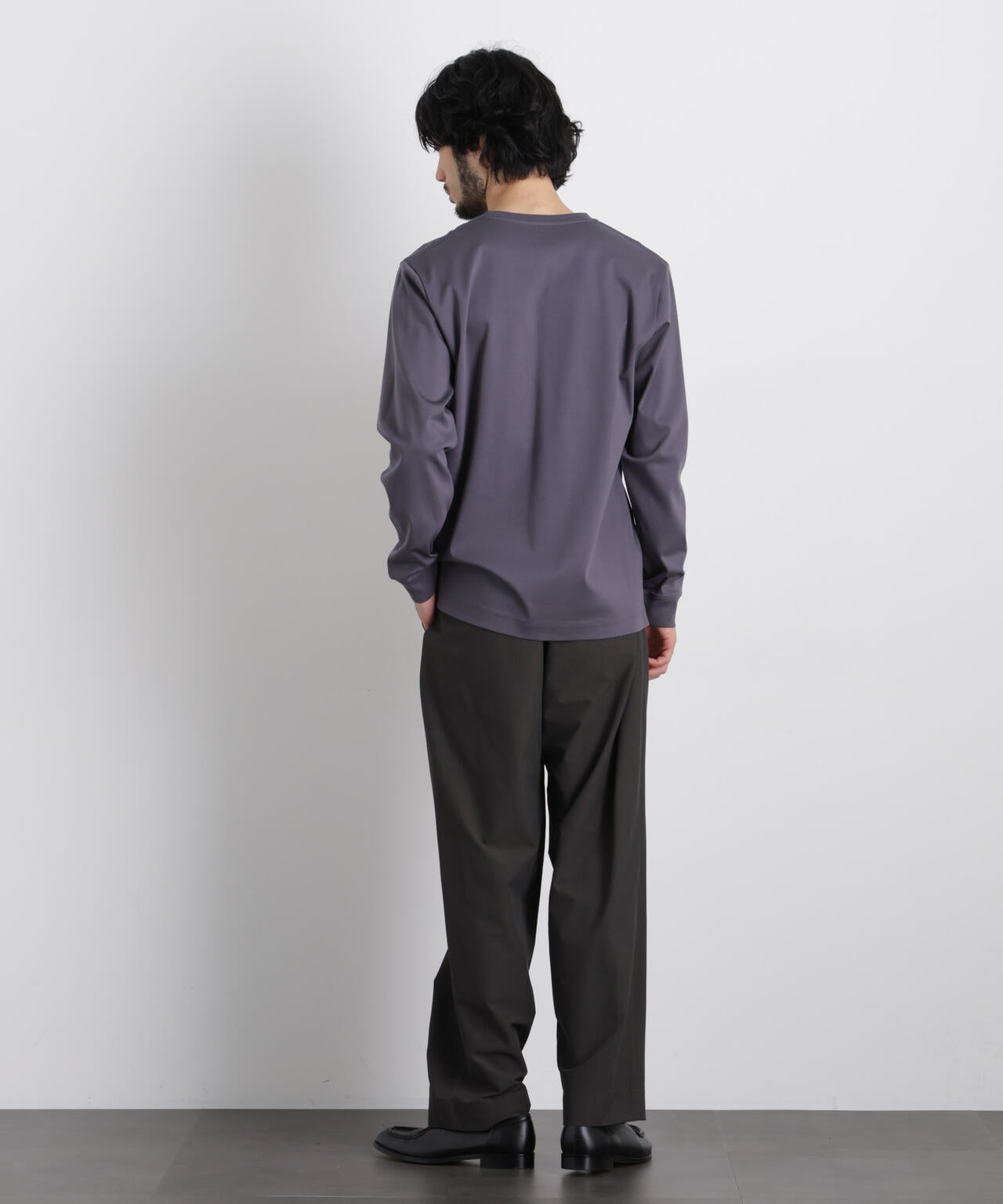 アンチスメルVネックTシャツ 長袖 6726123202