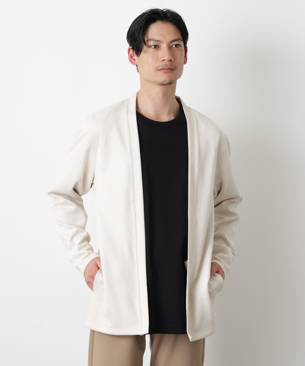 フェイクスエードトッパーカーディガン 6726123204