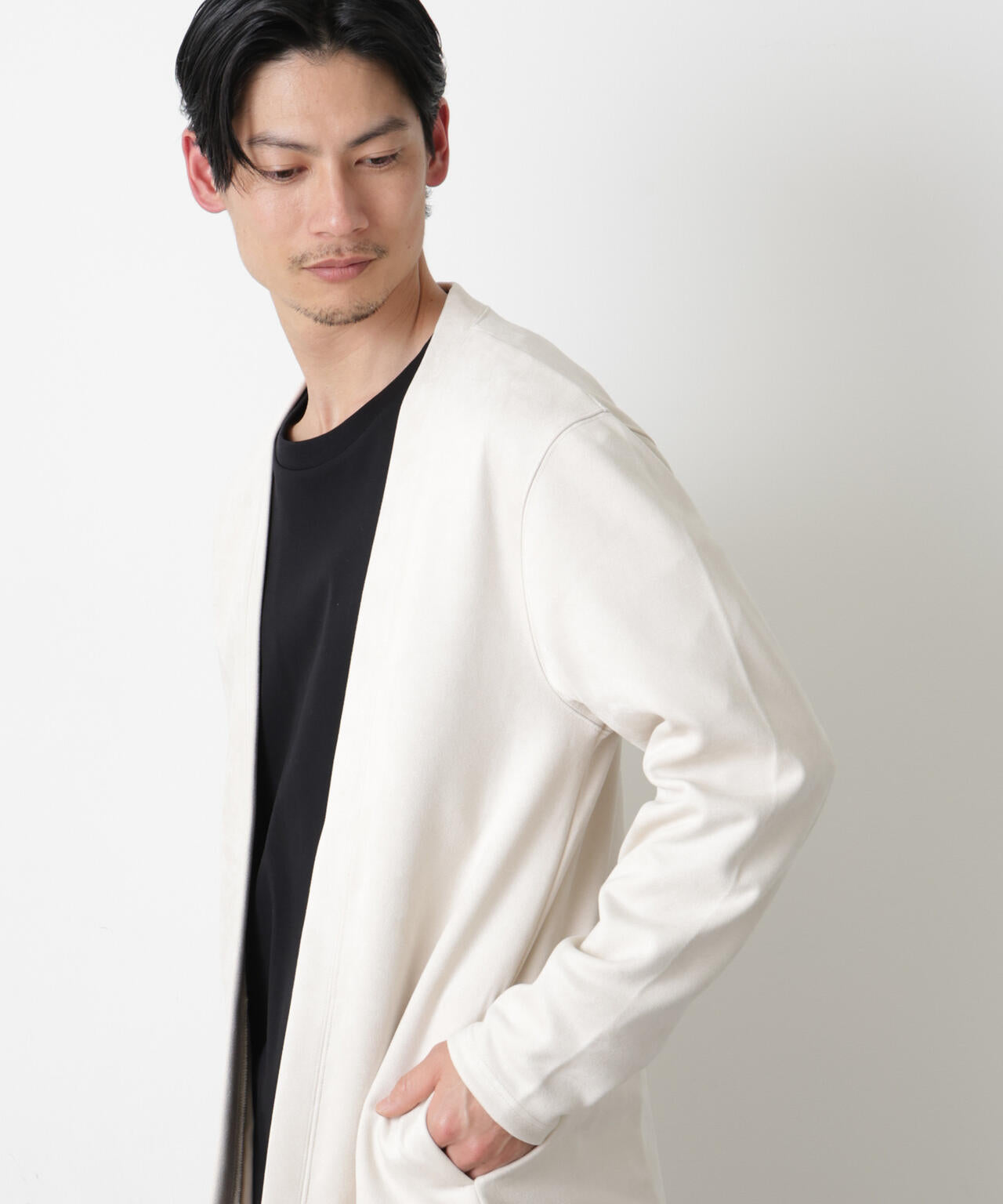 フェイクスエードトッパーカーディガン 6726123204