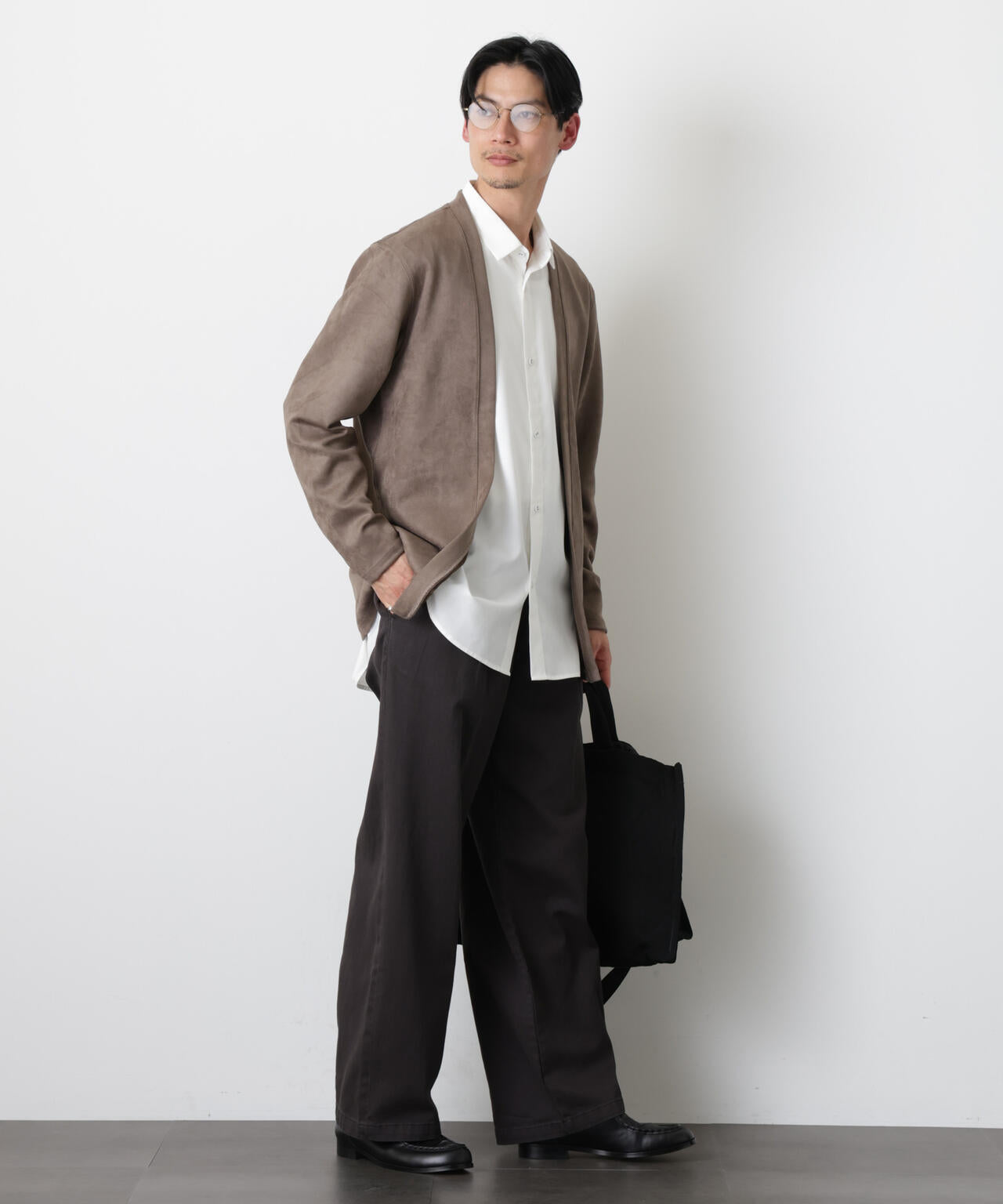 フェイクスエードトッパーカーディガン 6726123204