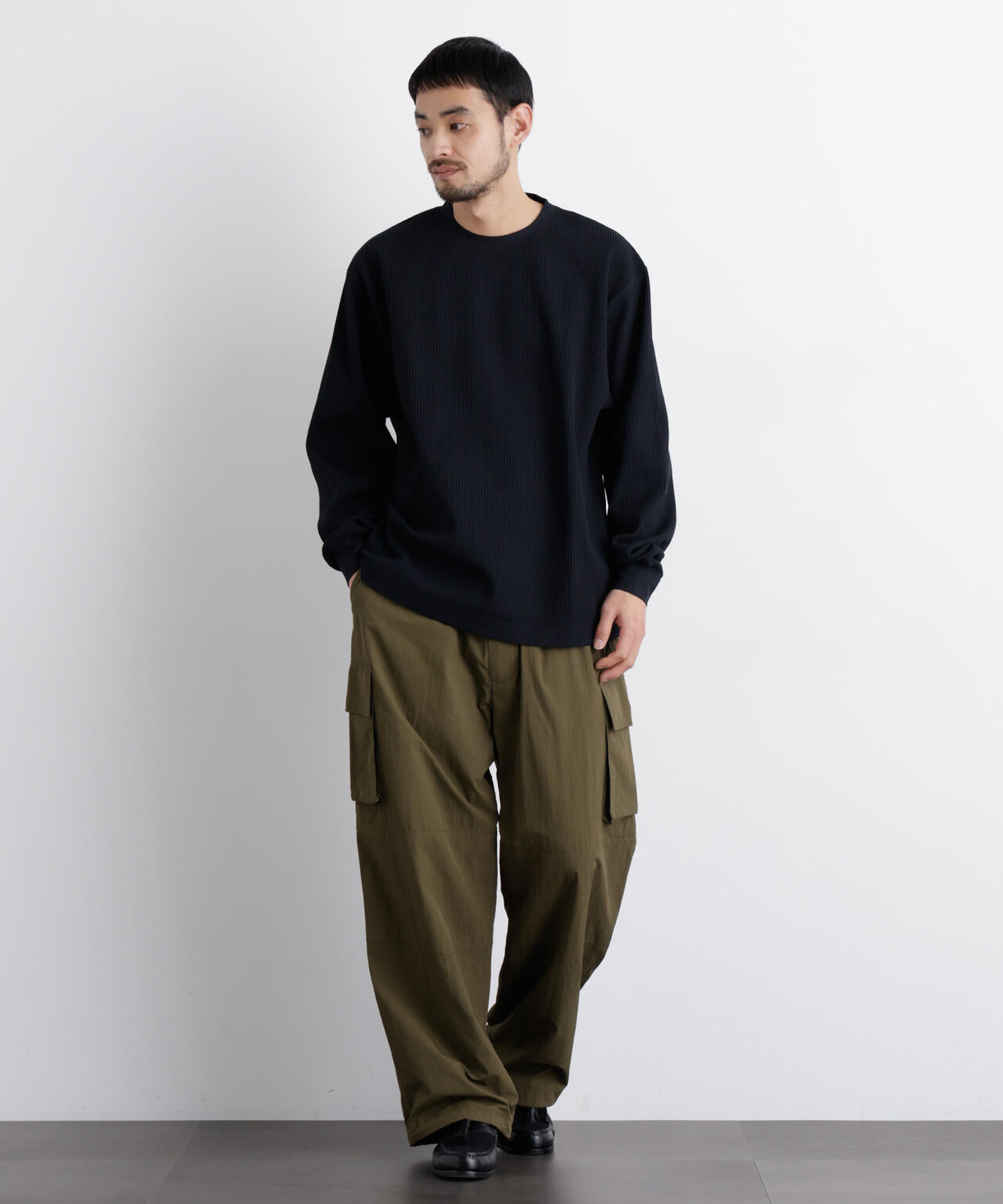 ワッフルプルオーバーTシャツ 長袖 6726123208