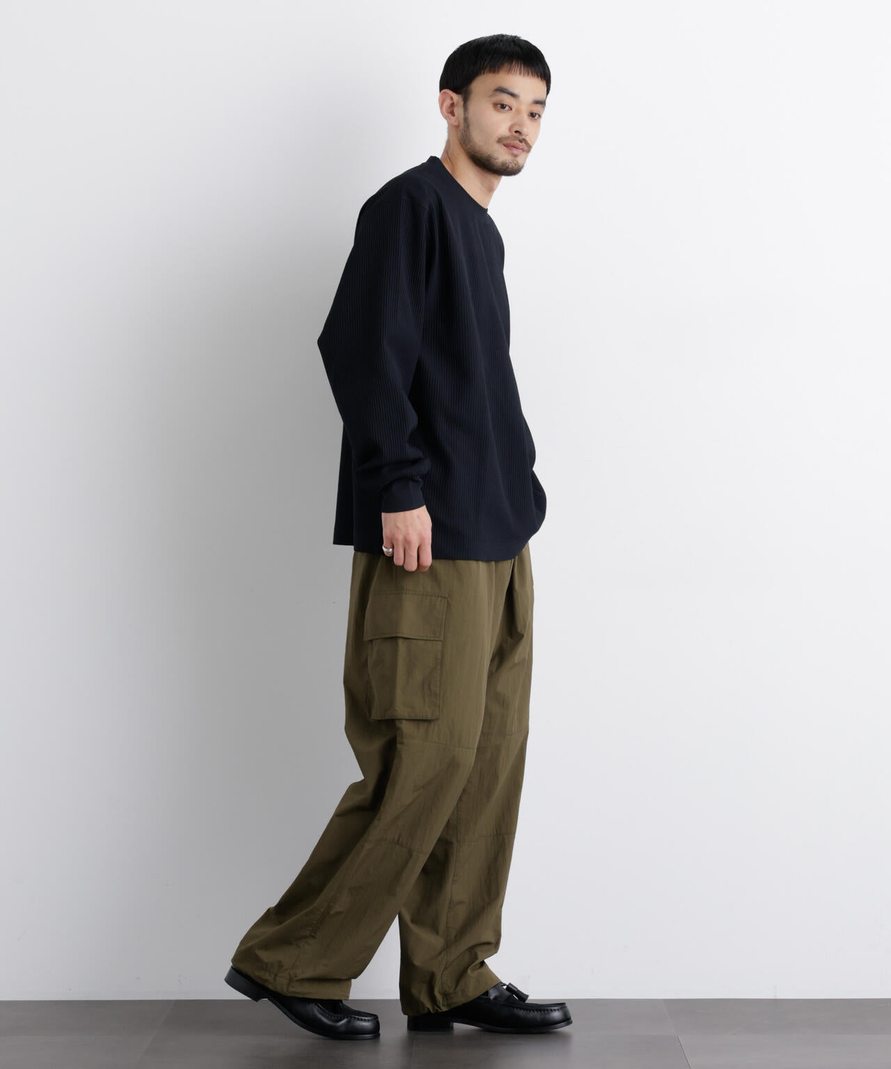 ワッフルプルオーバーTシャツ 長袖 6726123208