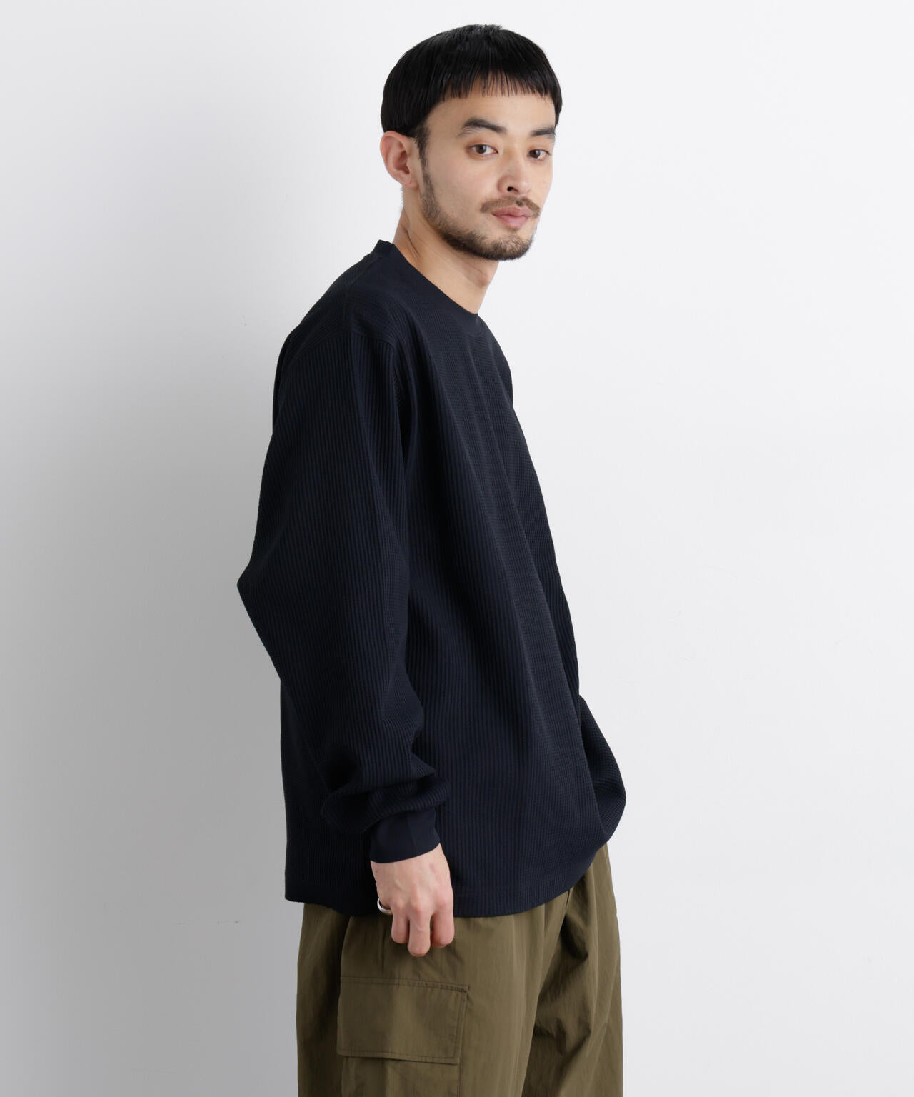 ワッフルプルオーバーTシャツ 長袖 6726123208