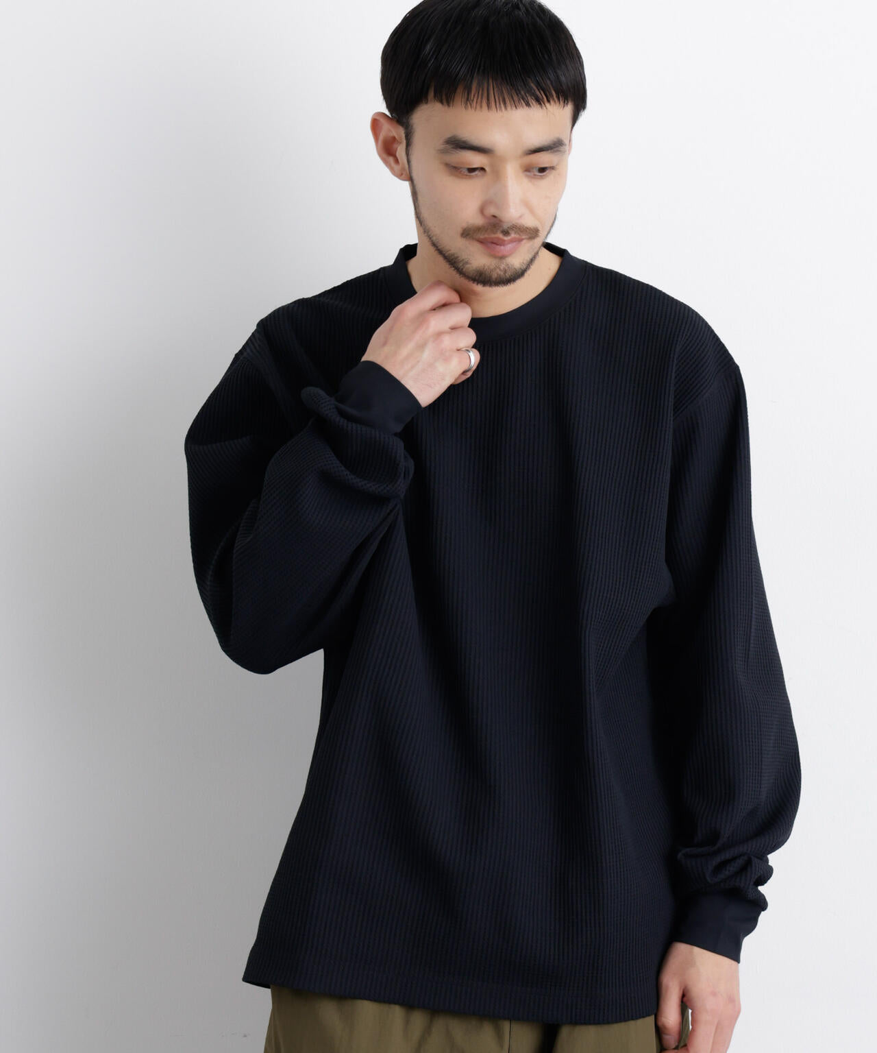 ワッフルプルオーバーTシャツ 長袖 6726123208