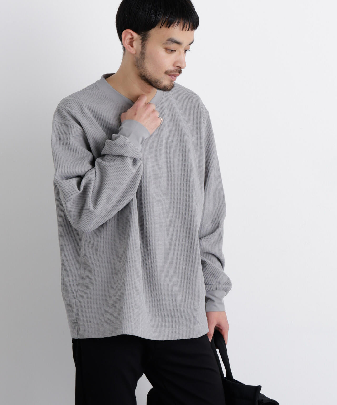 ワッフルプルオーバーTシャツ 長袖 6726123208