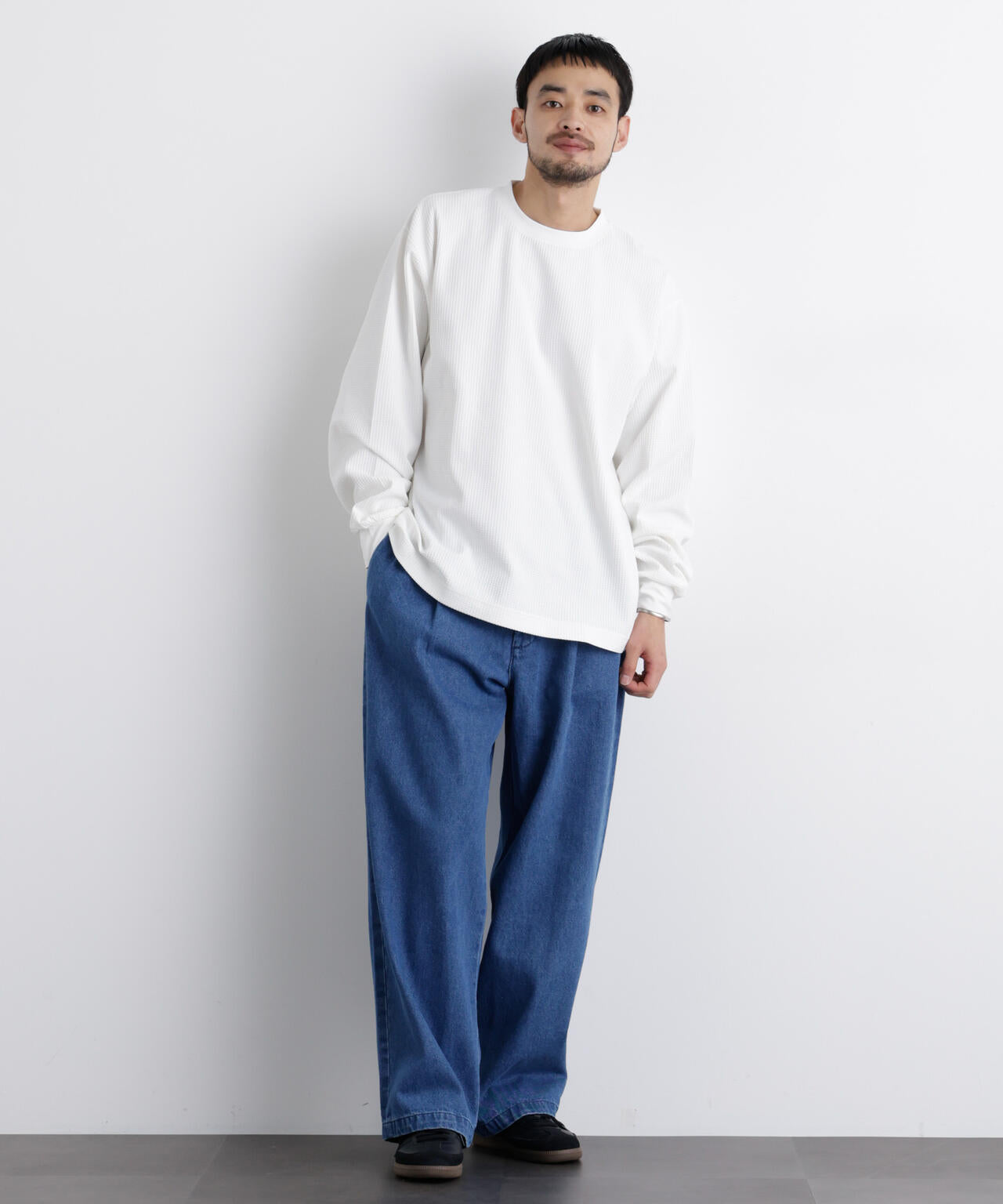 ワッフルプルオーバーTシャツ 長袖 6726123208