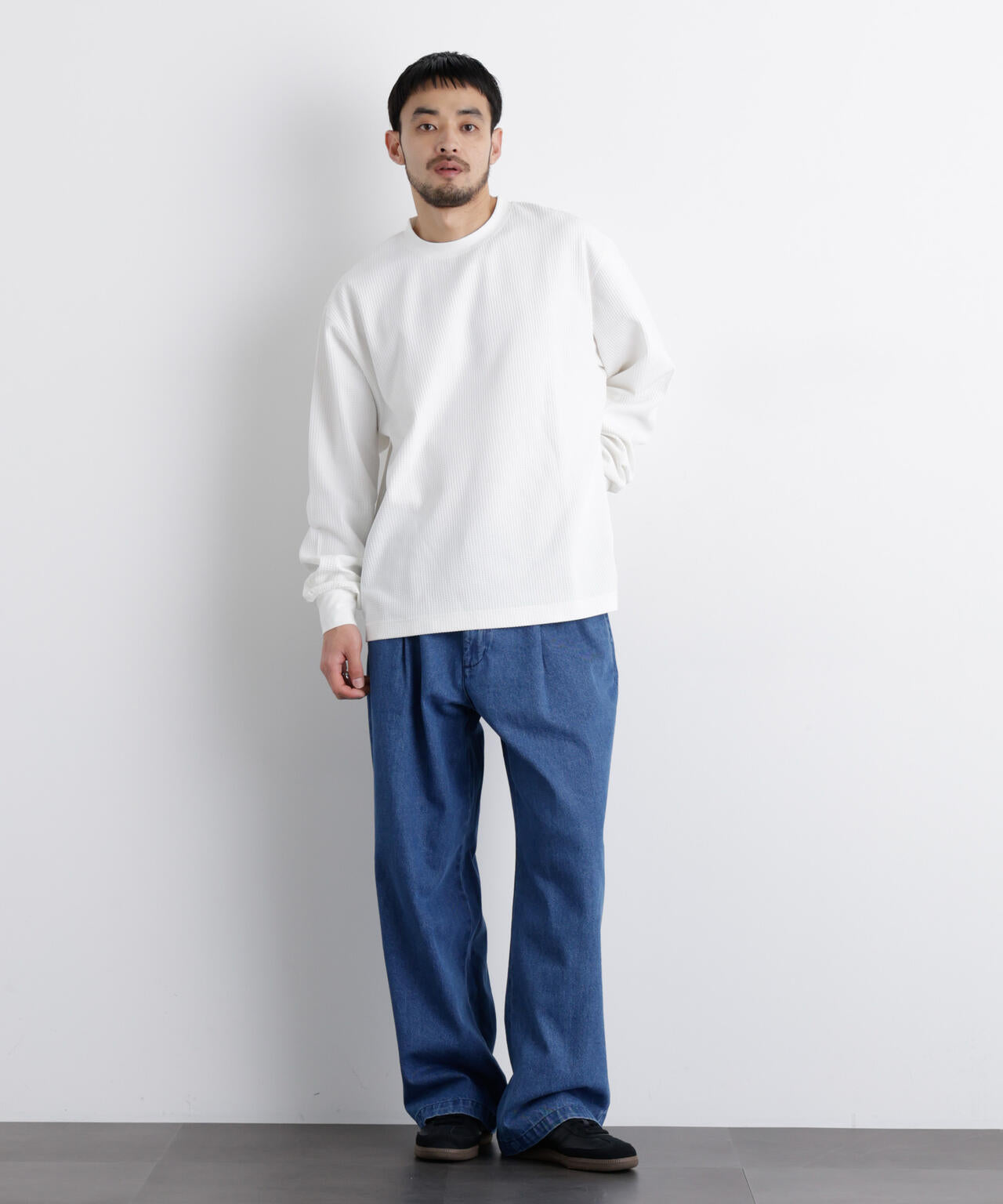 ワッフルプルオーバーTシャツ 長袖 6726123208
