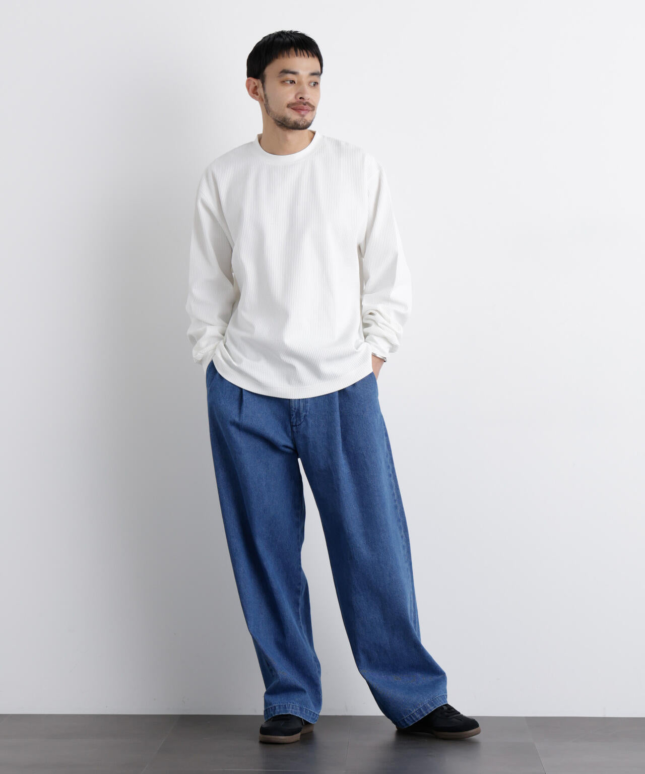 ワッフルプルオーバーTシャツ 長袖 6726123208