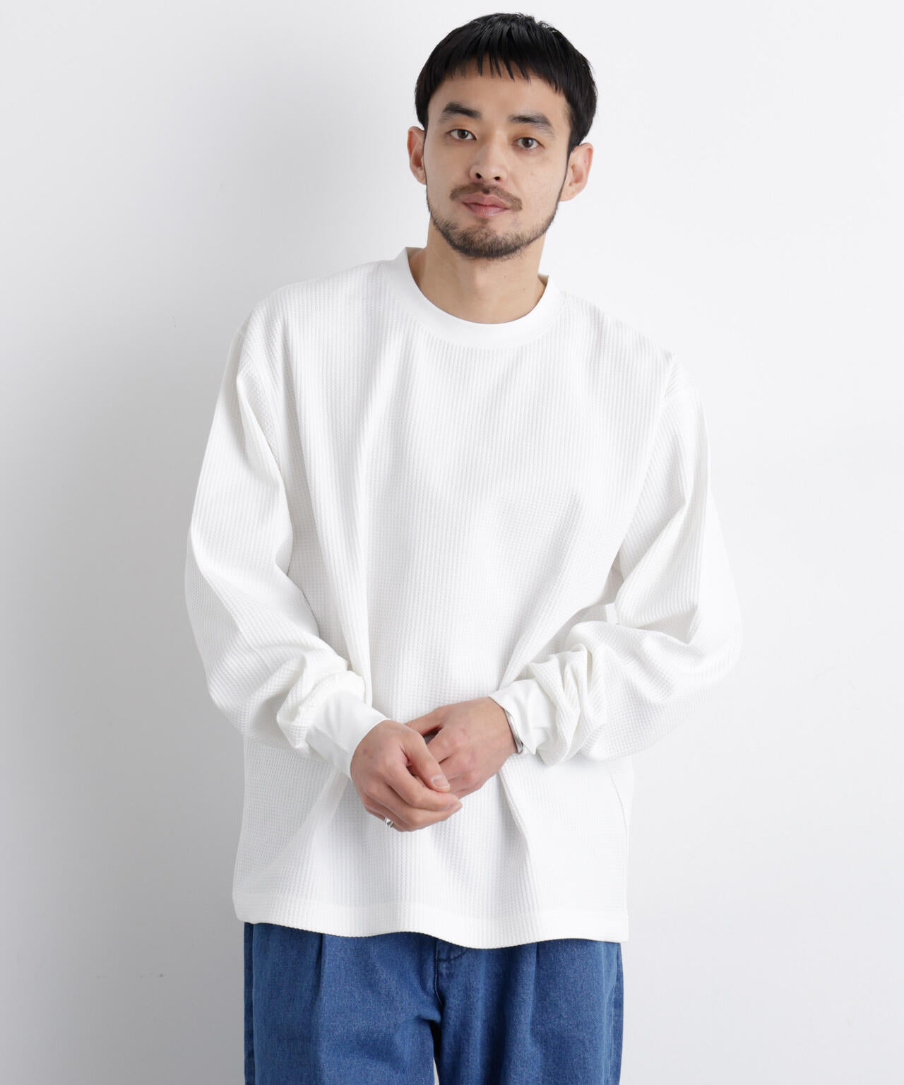 ワッフルプルオーバーTシャツ 長袖 6726123208