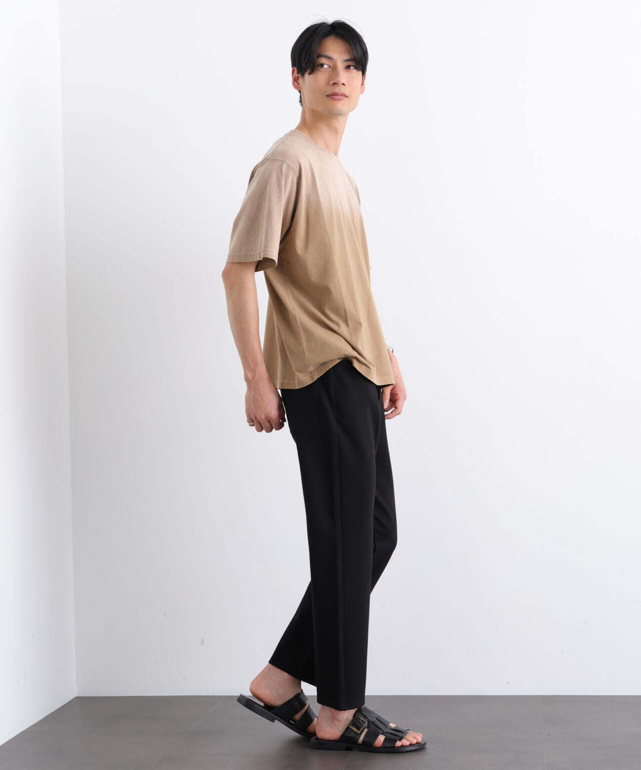 フェード加工 半袖Tシャツ ブラック Mサイズ NORMANBROS別注 フェード加工Tシャツ 半袖