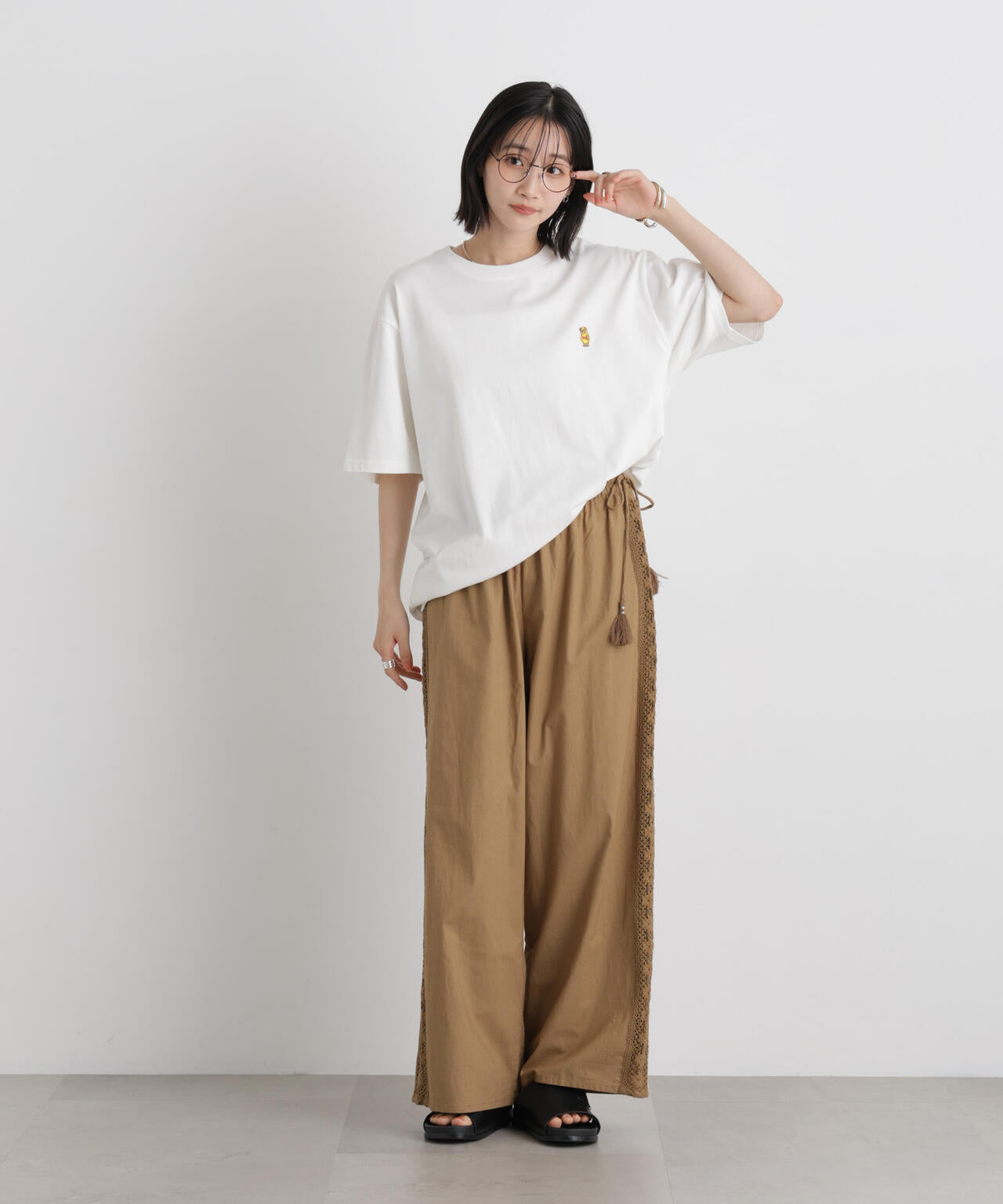 ナノベアTシャツ 半袖(落花生) 6726124210