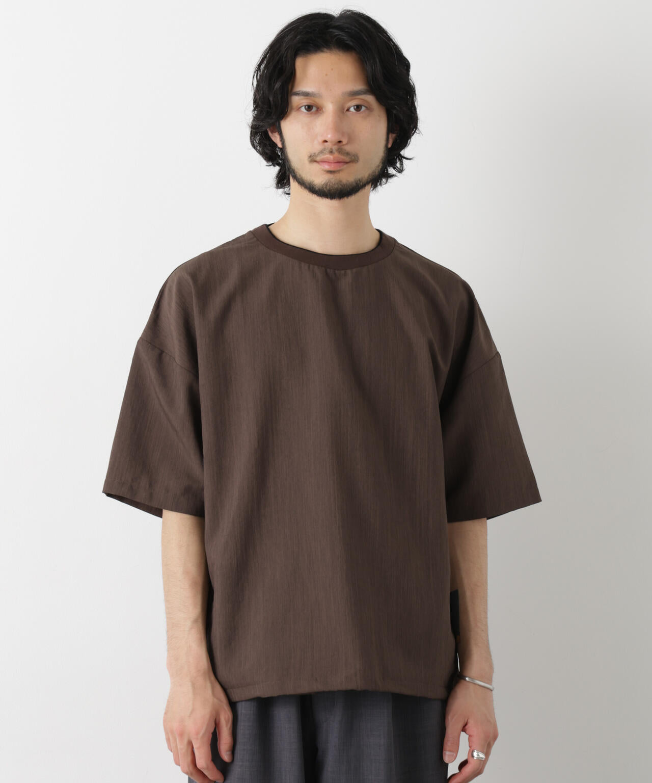 m*y様 ZERO HALLIBURTON 半袖Tシャツ L ブラウン セオアルファ プルオーバーTシャツ 半袖