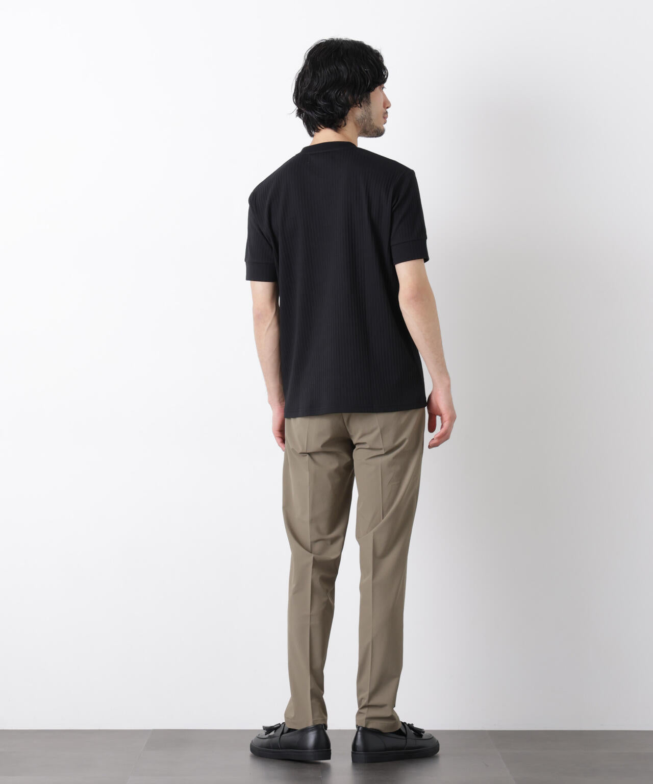 ワイドリブスタンダードヘンリーネックTシャツ 半袖 6726124214