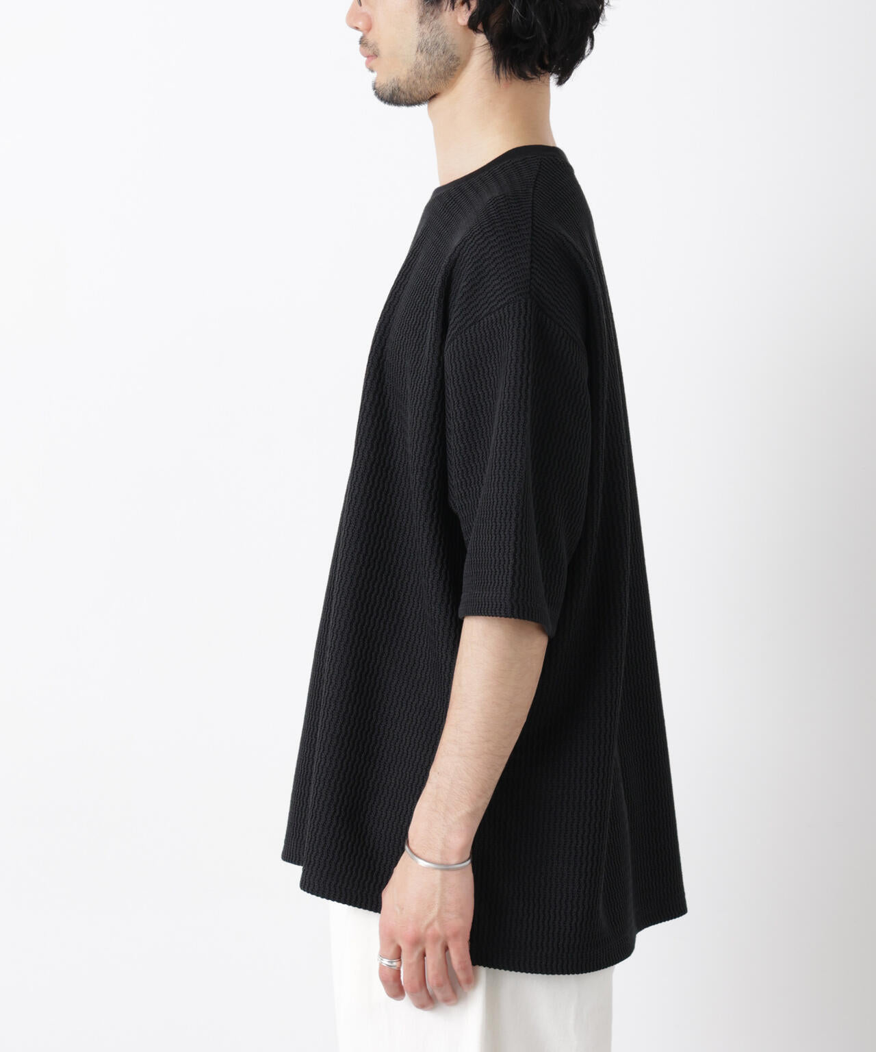 ジャガードニットソーTシャツ 半袖（セットアップ可） 6726124218