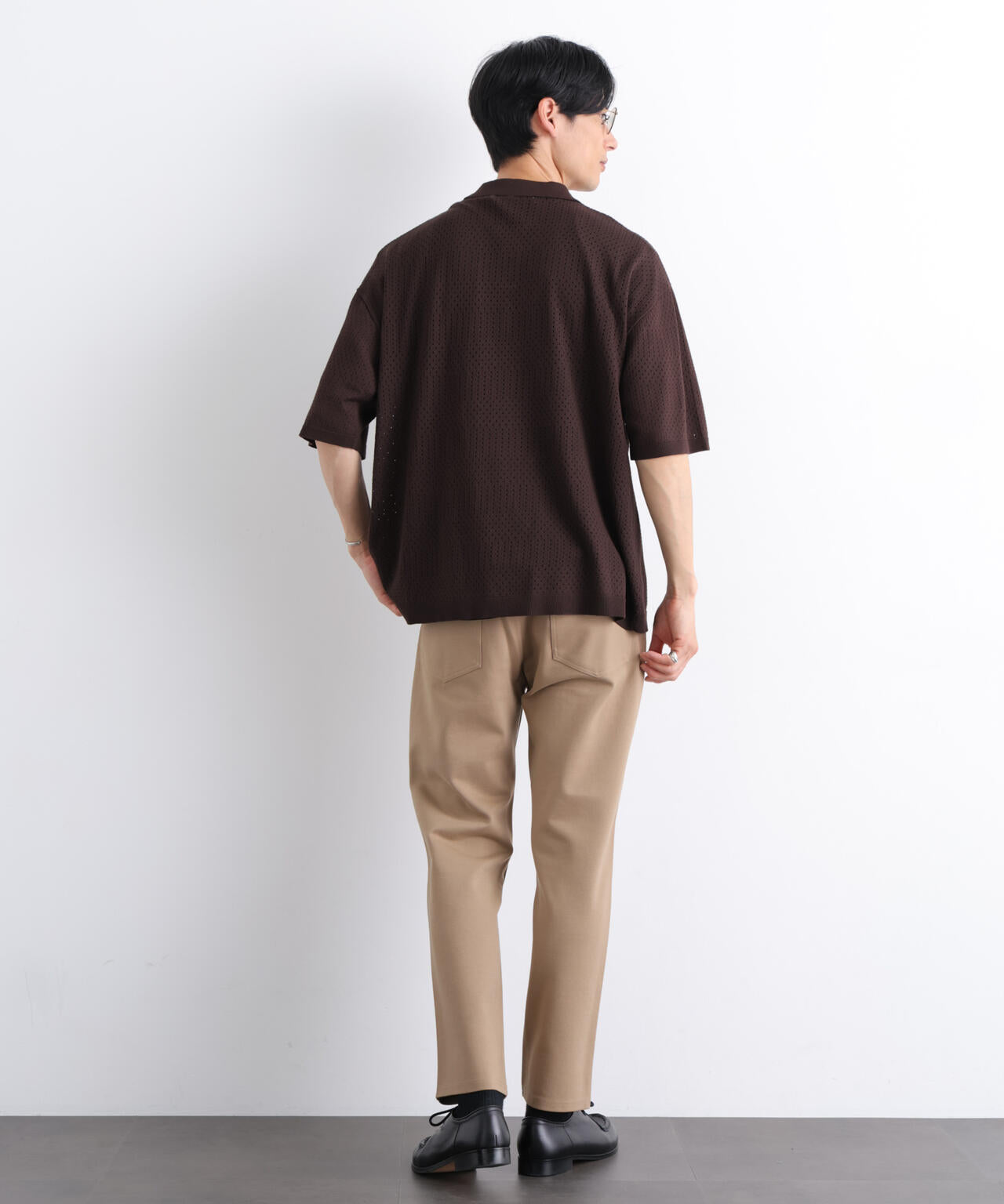 WEB限定/スキッパーテックニットポロシャツ/半袖 6726124219