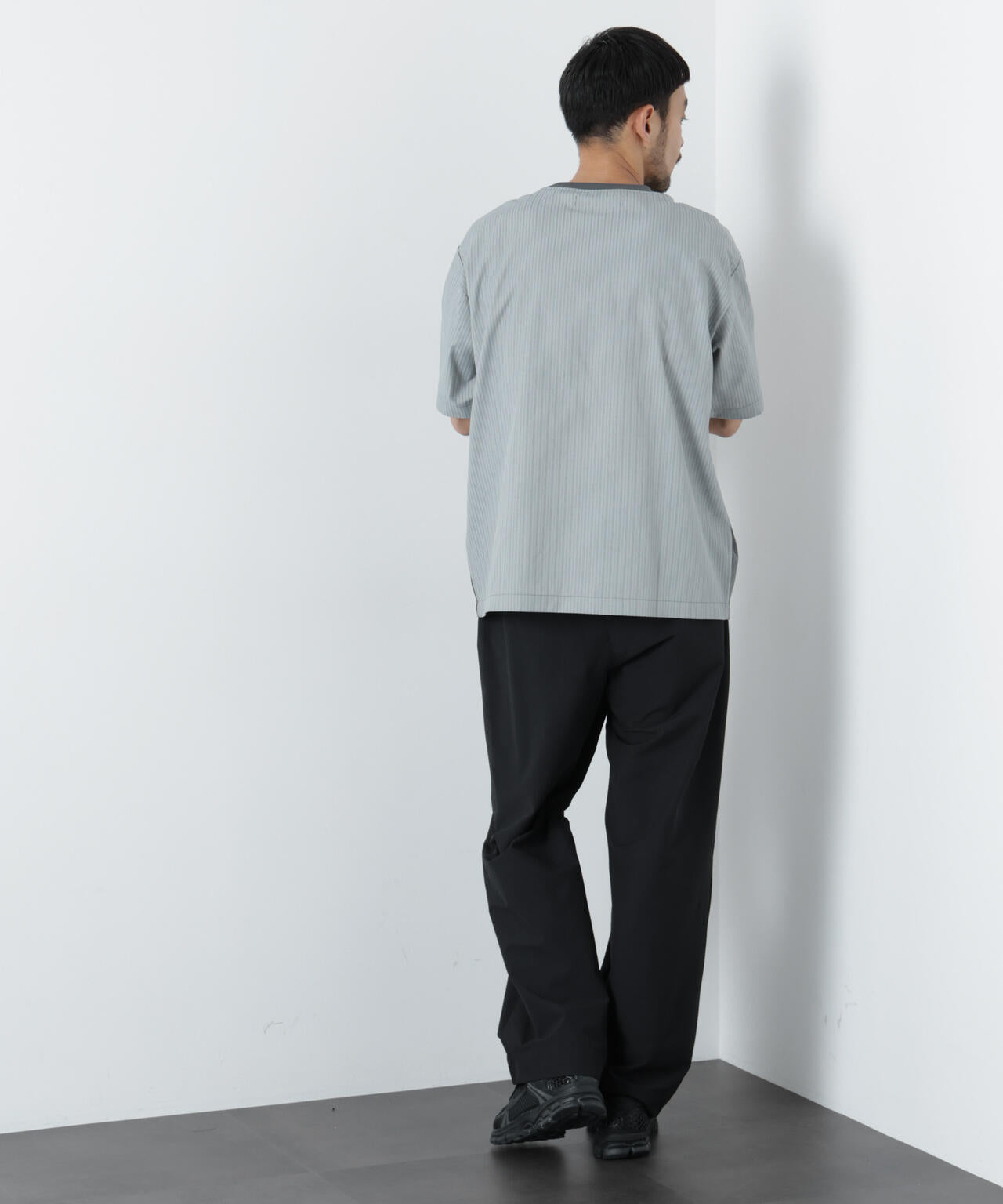 スムース布帛ドッキングTシャツ 半袖 6726124229