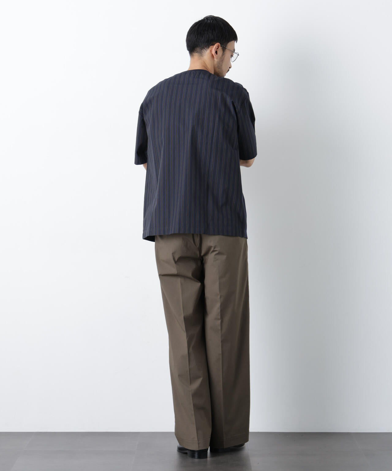 スムース布帛ドッキングTシャツ 半袖 6726124229