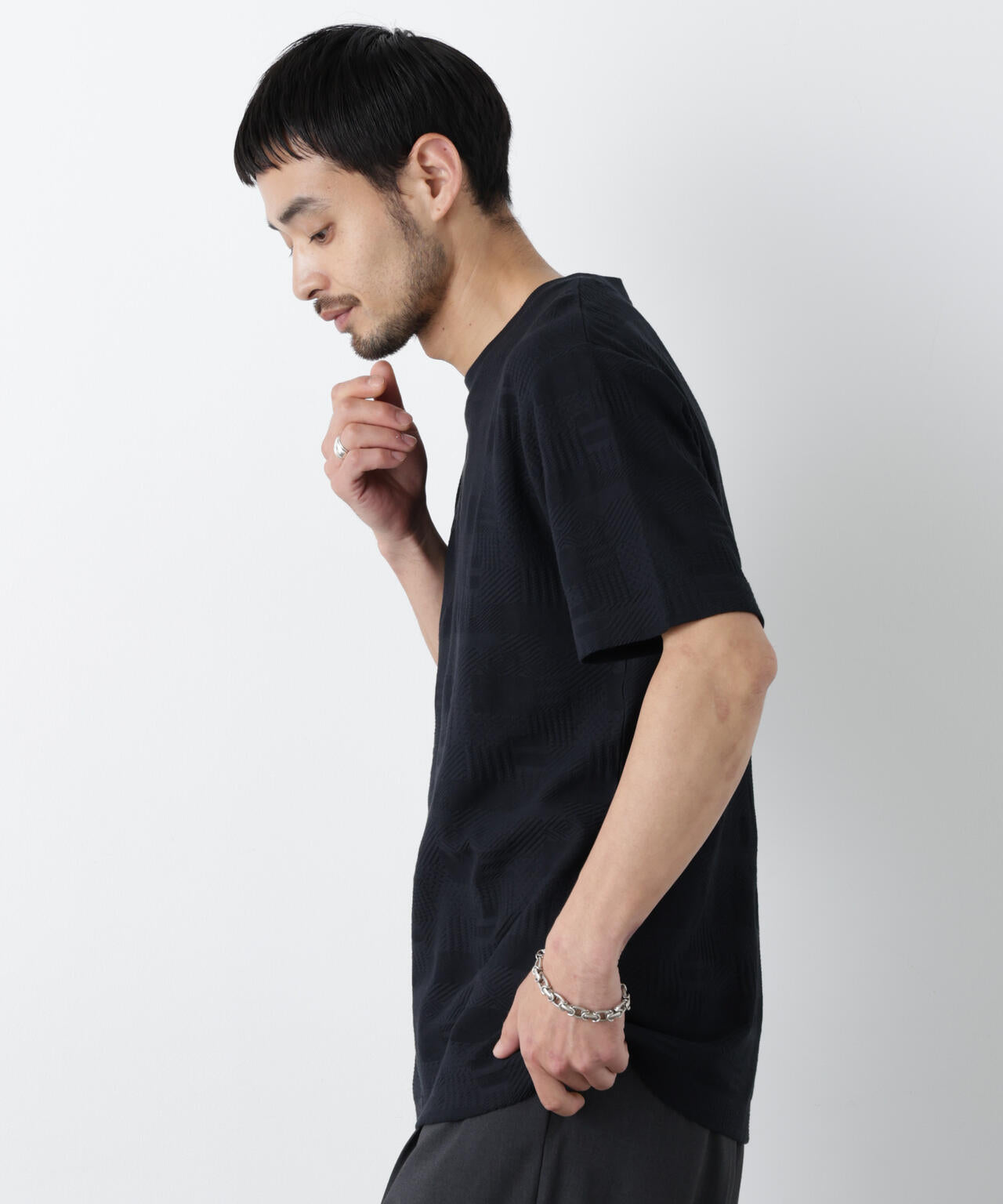 リンクスジャガードTシャツ 半袖
