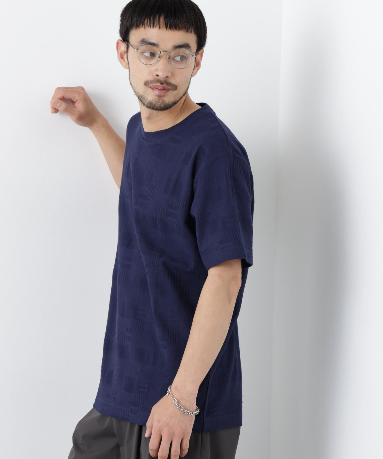 リンクスジャガードTシャツ 半袖